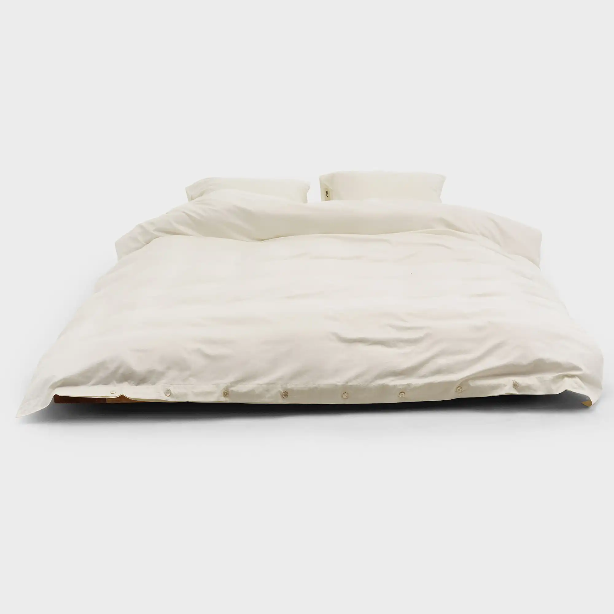 Cotton Sateen Duvet Covers Solid Cloud White