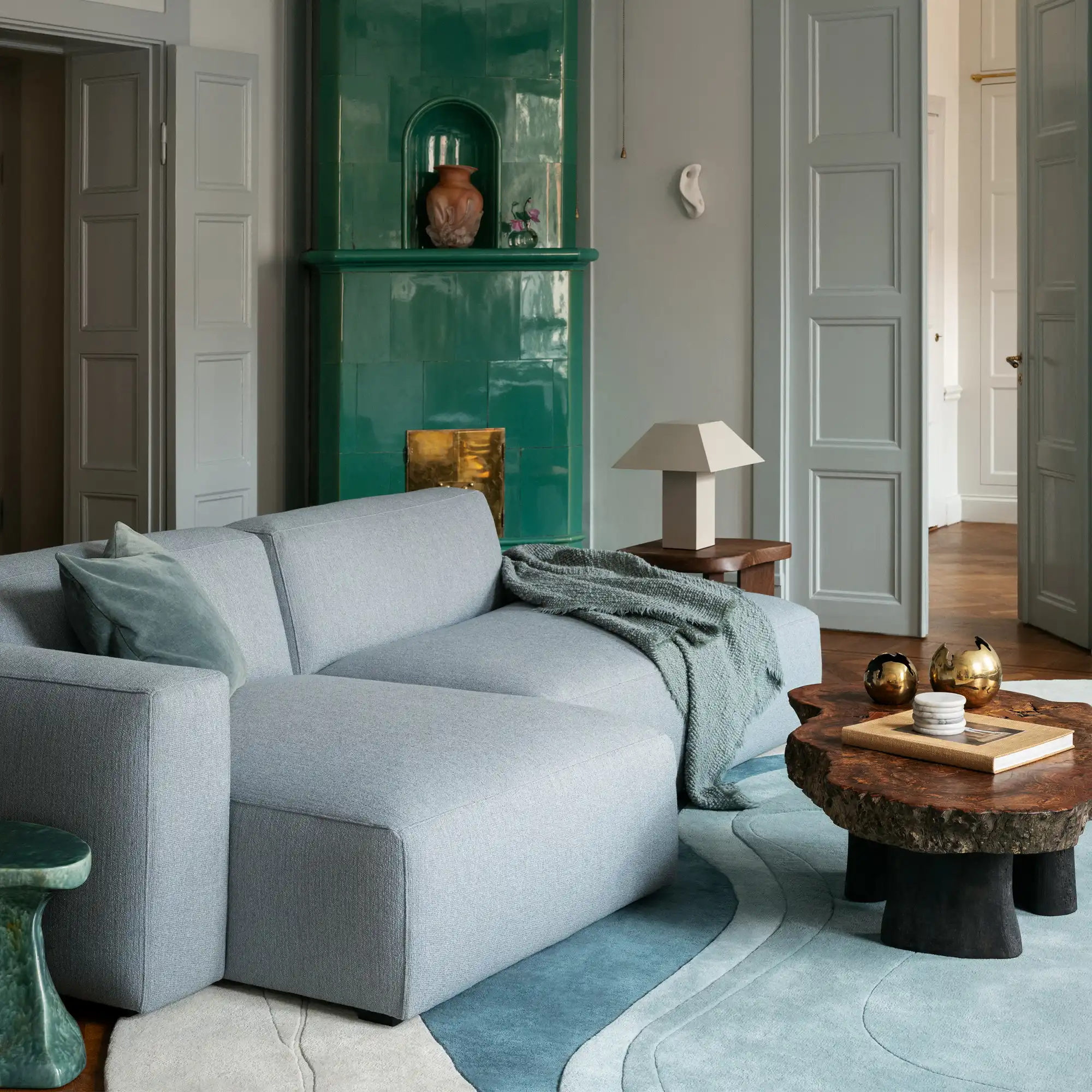 Brick 3-Seater Chaise Lounge Right