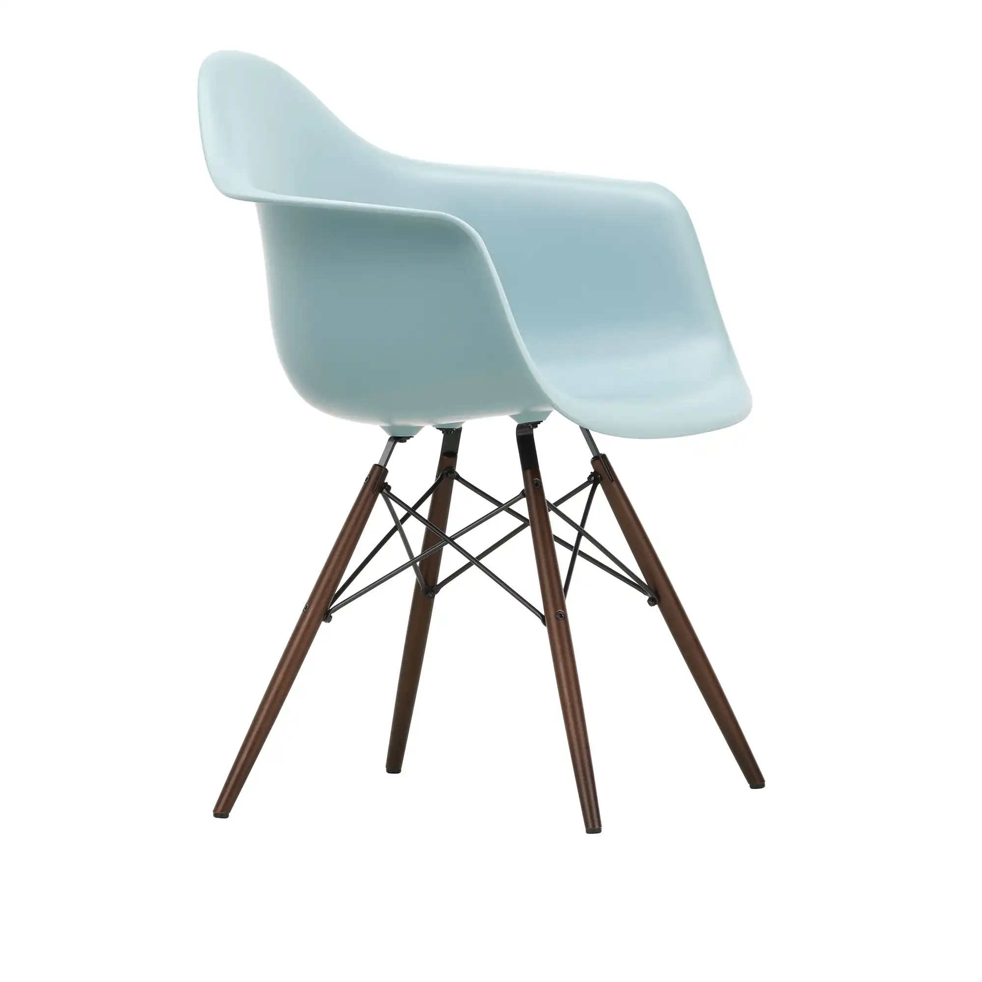 Eames Plastic Armchair DAW - 23 Ice Grey - Dark Maple