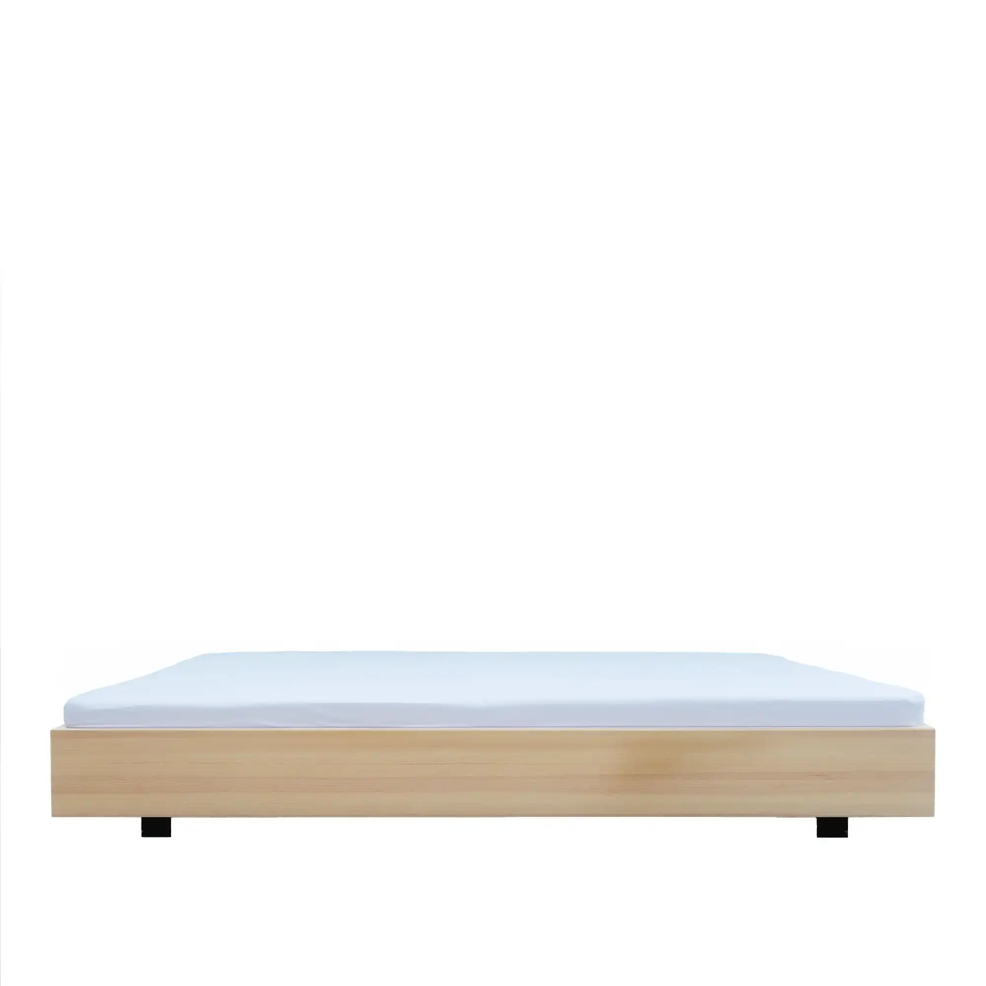 The Floating Bed V2 Natural White &amp; Bed Slats