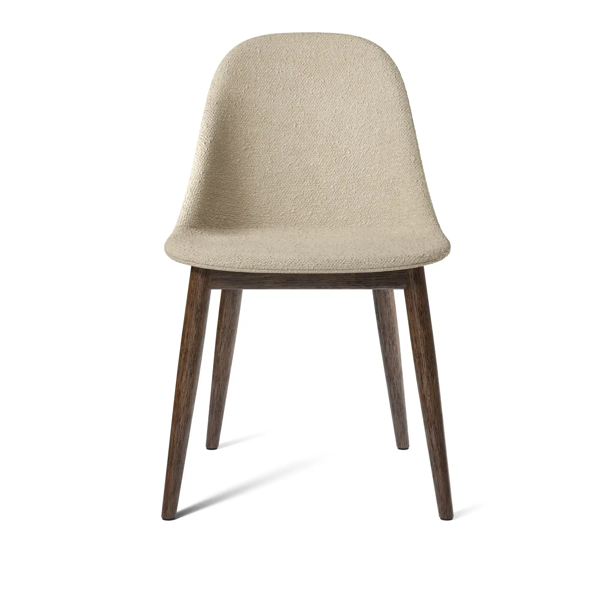 Harbour Side Chair Wood Base Uph. Shell - Dark Oak/Beige - 02, Bouclé