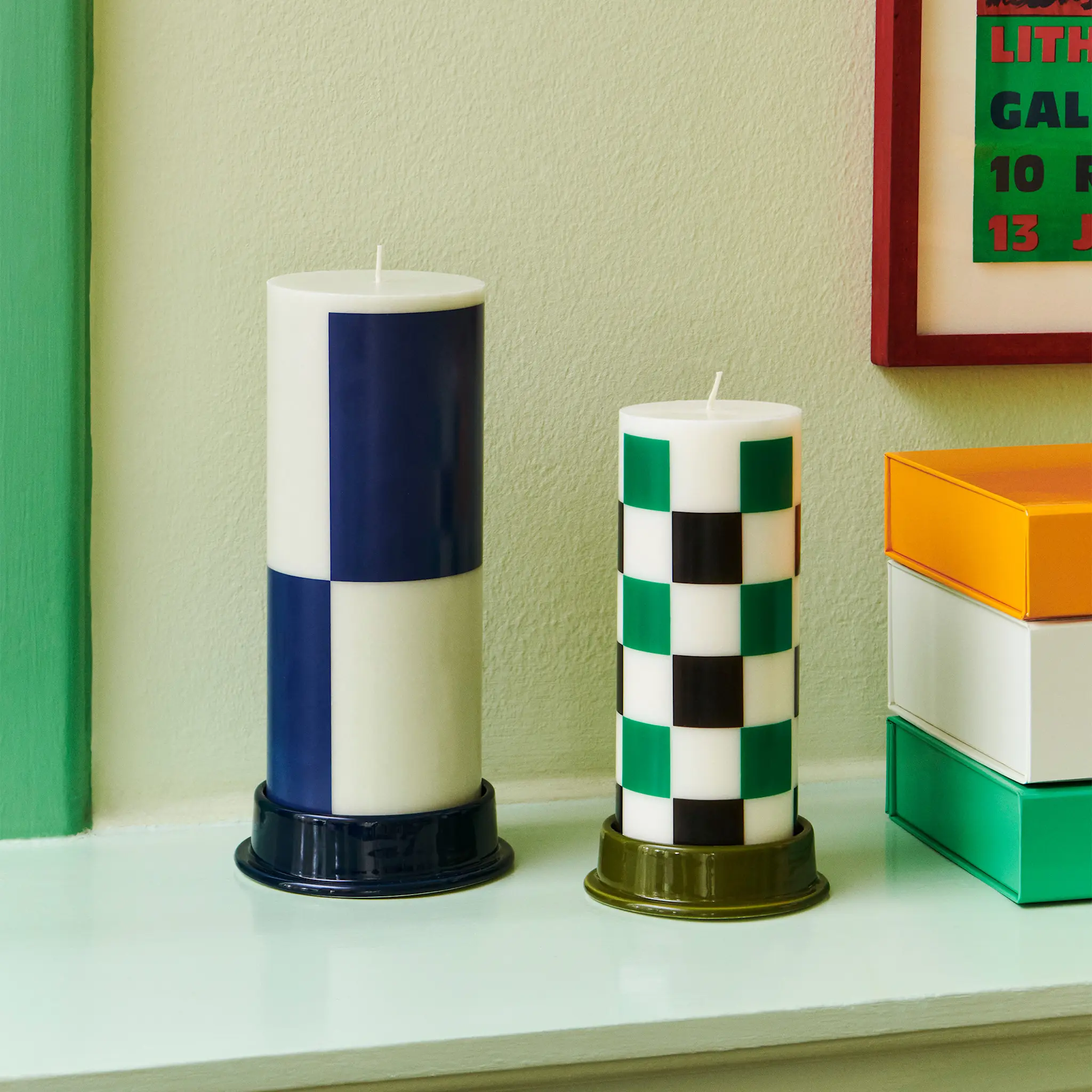 Column Candleholder Small Light Grey
