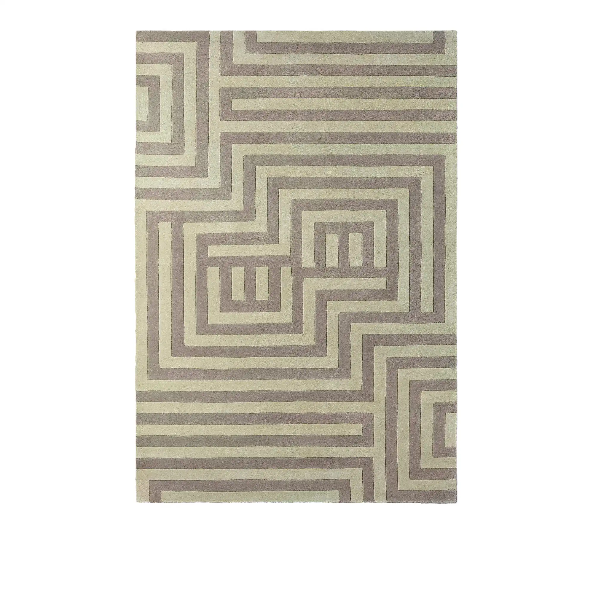 DD Wool Labyrinth Rug Beige