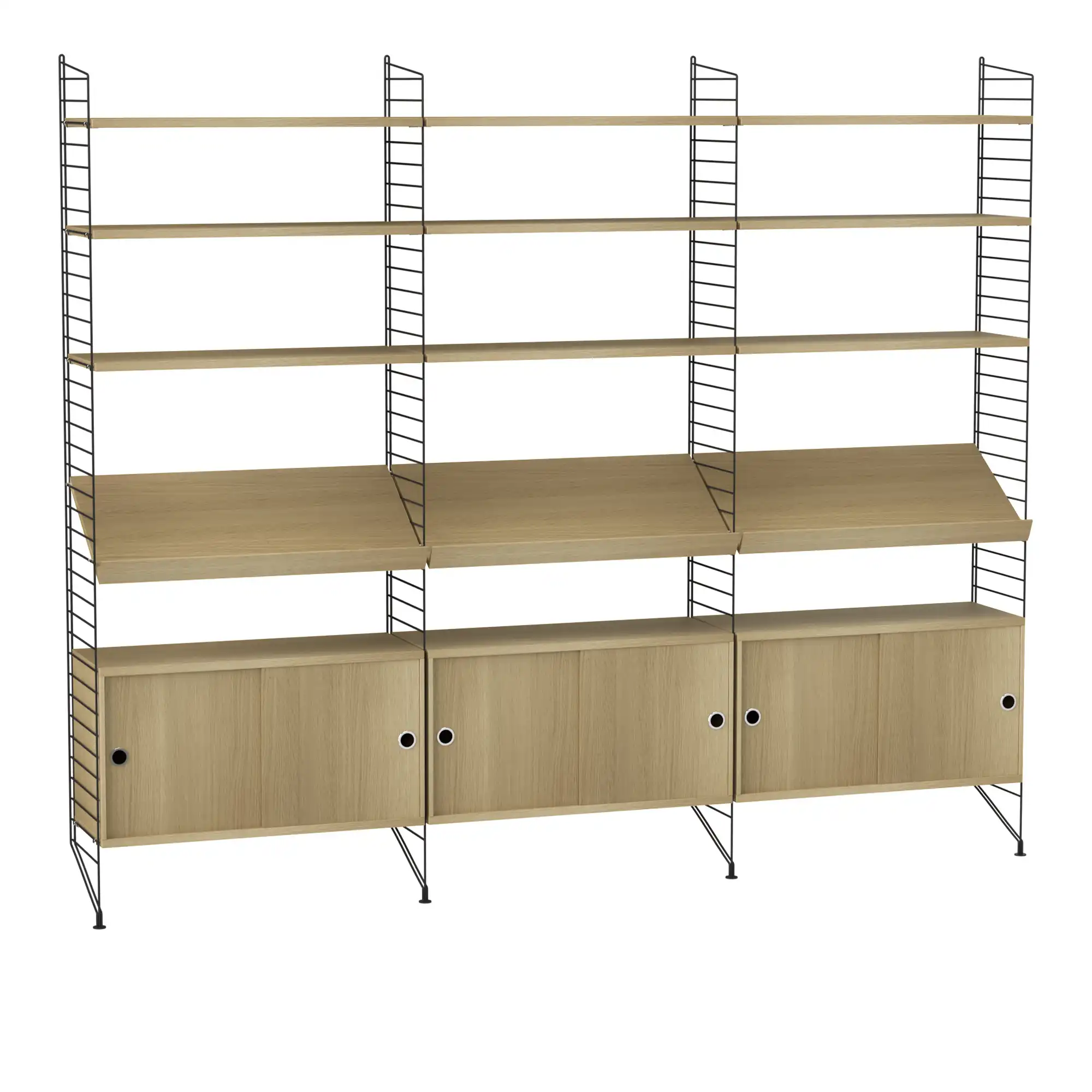 Stue hyllesystem G eik/svart