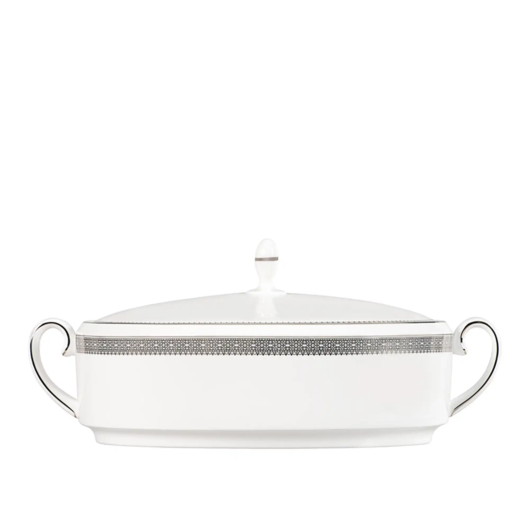 Vera Wang Lace Platinum Covered Vegetable Dish