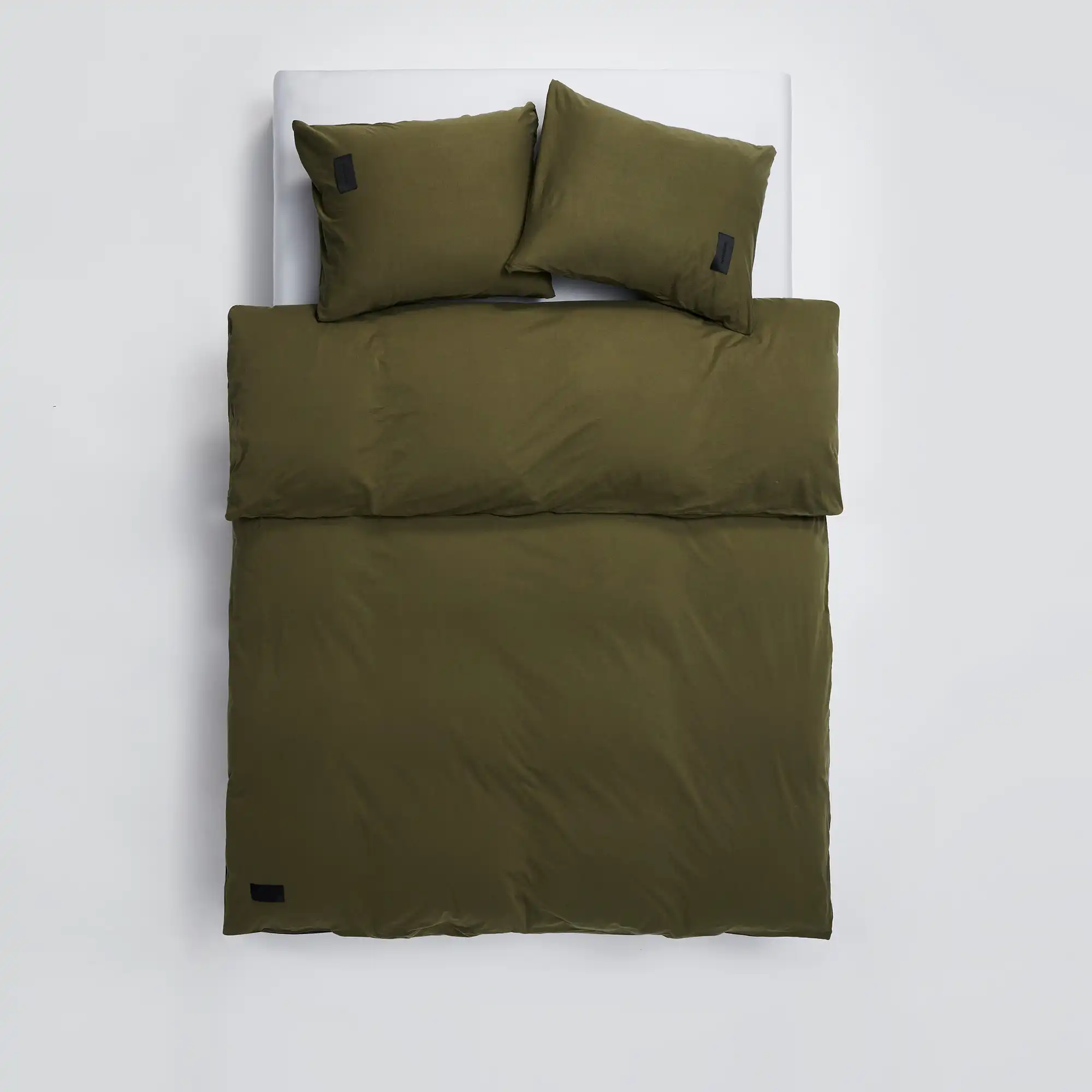 Nude Duvet Cover Jersey - Washed Army Green 220 x 220 cm