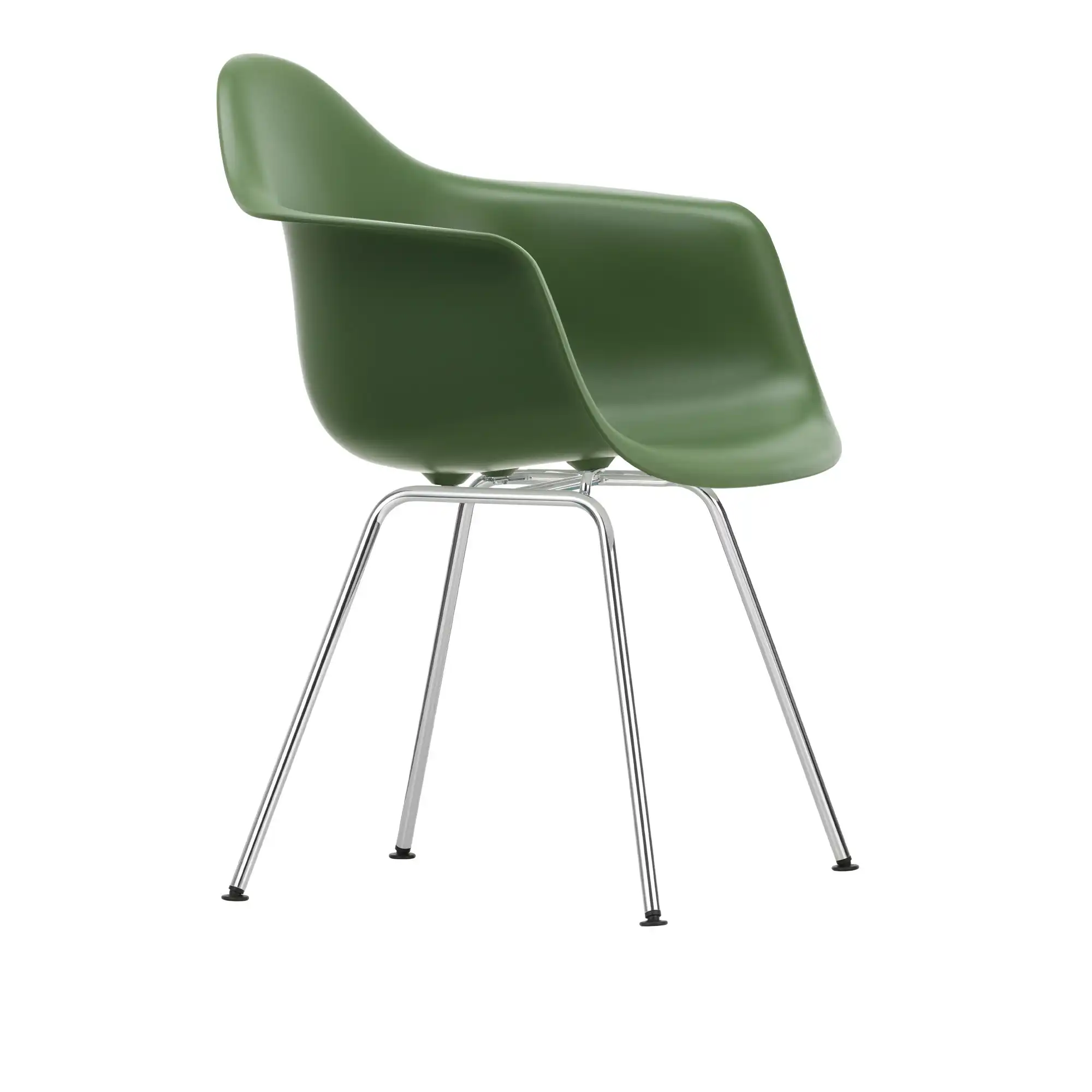 Eames Plastic Armchair DAX - 48 Forest - Chrome Base