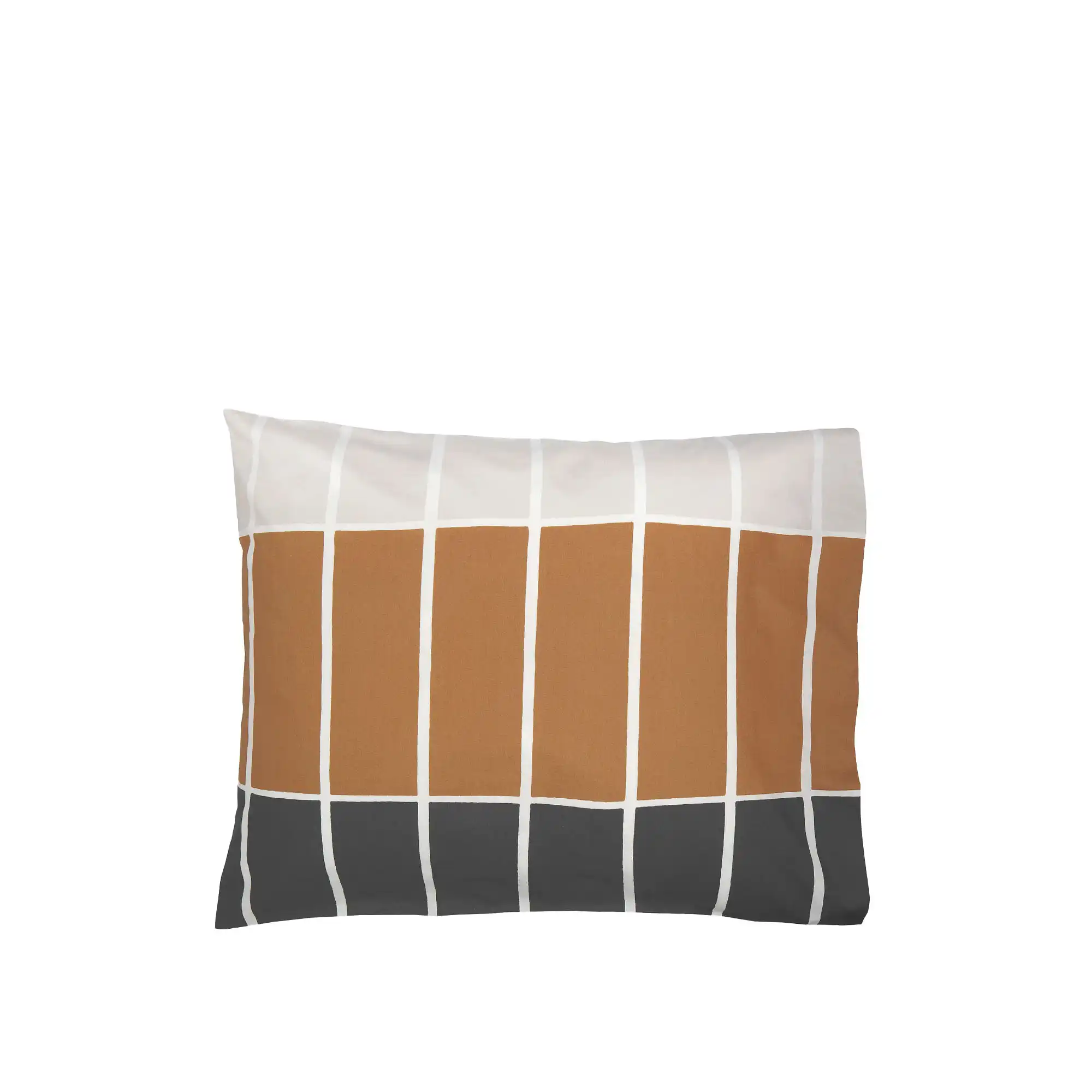 Tiiliskivi Pillow Case 50X60 cm Dark Brown, Beige, Charcoal