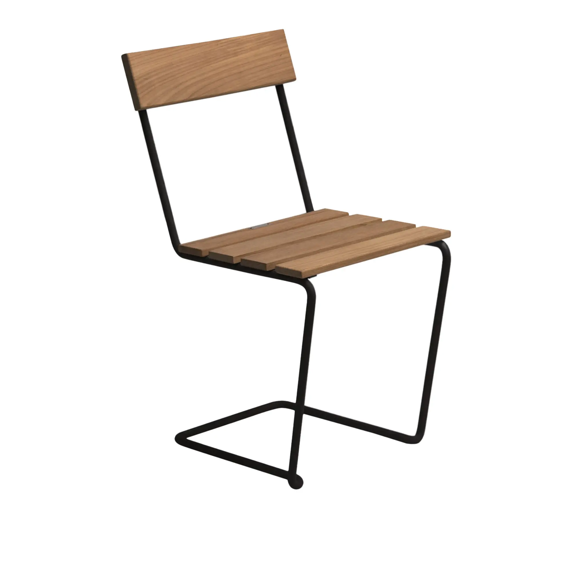 Stol 1 Obehandlad teak / Svart stativ
