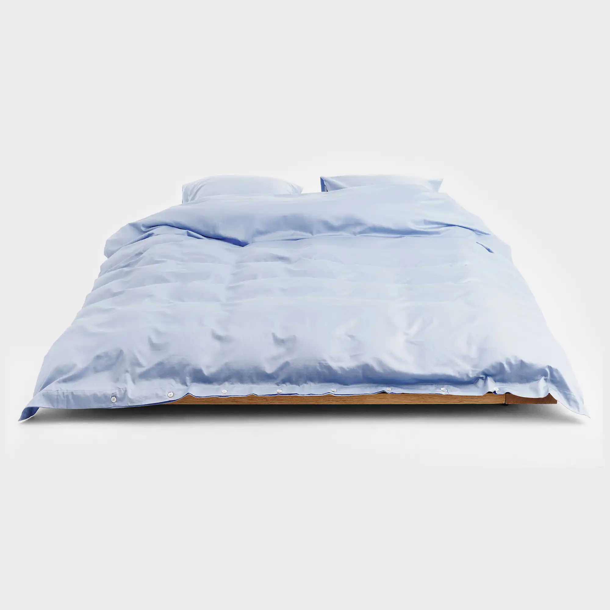 Cotton Sateen Duvet Covers Solid Evening Blue