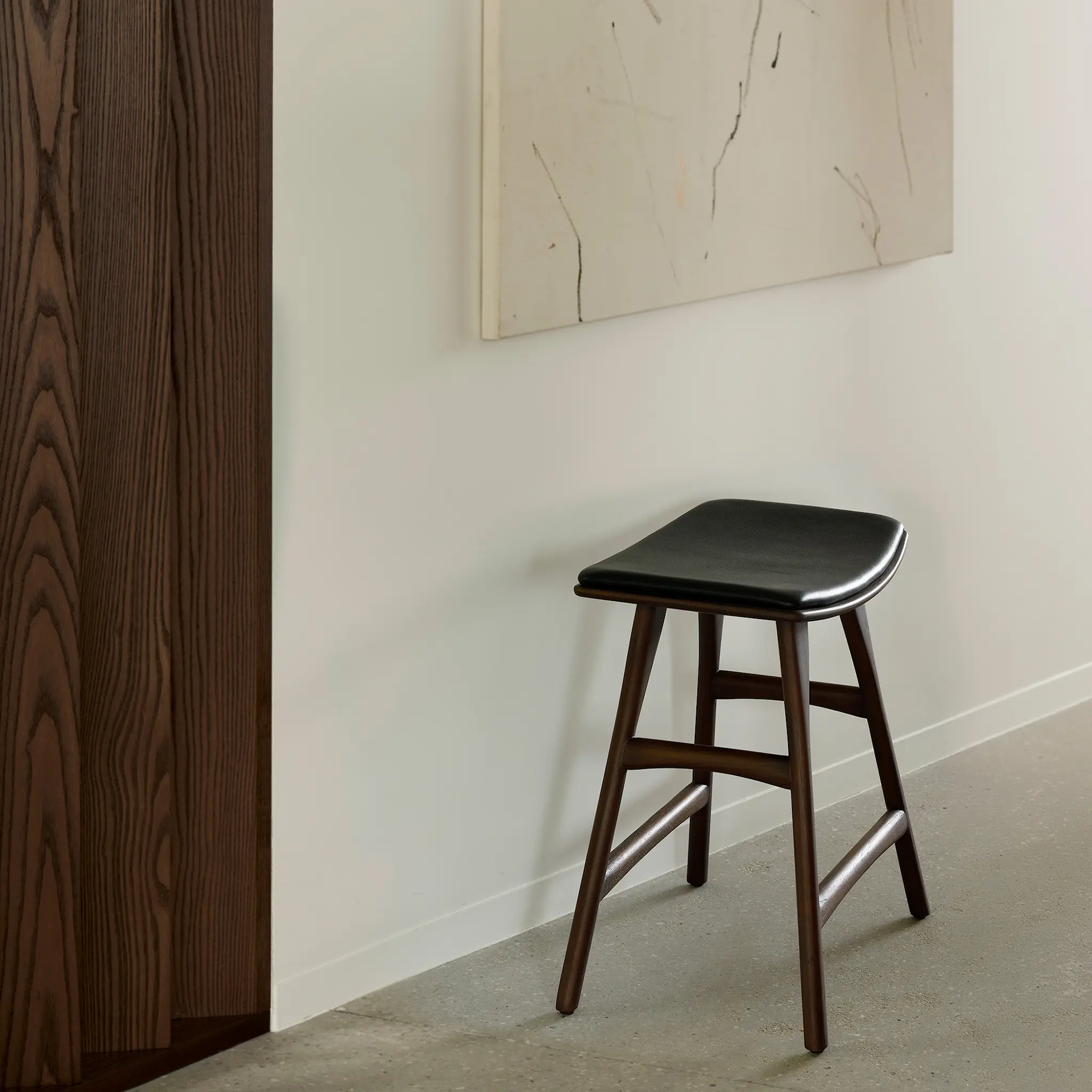 Osso Stool Teak Brown - Upholstered