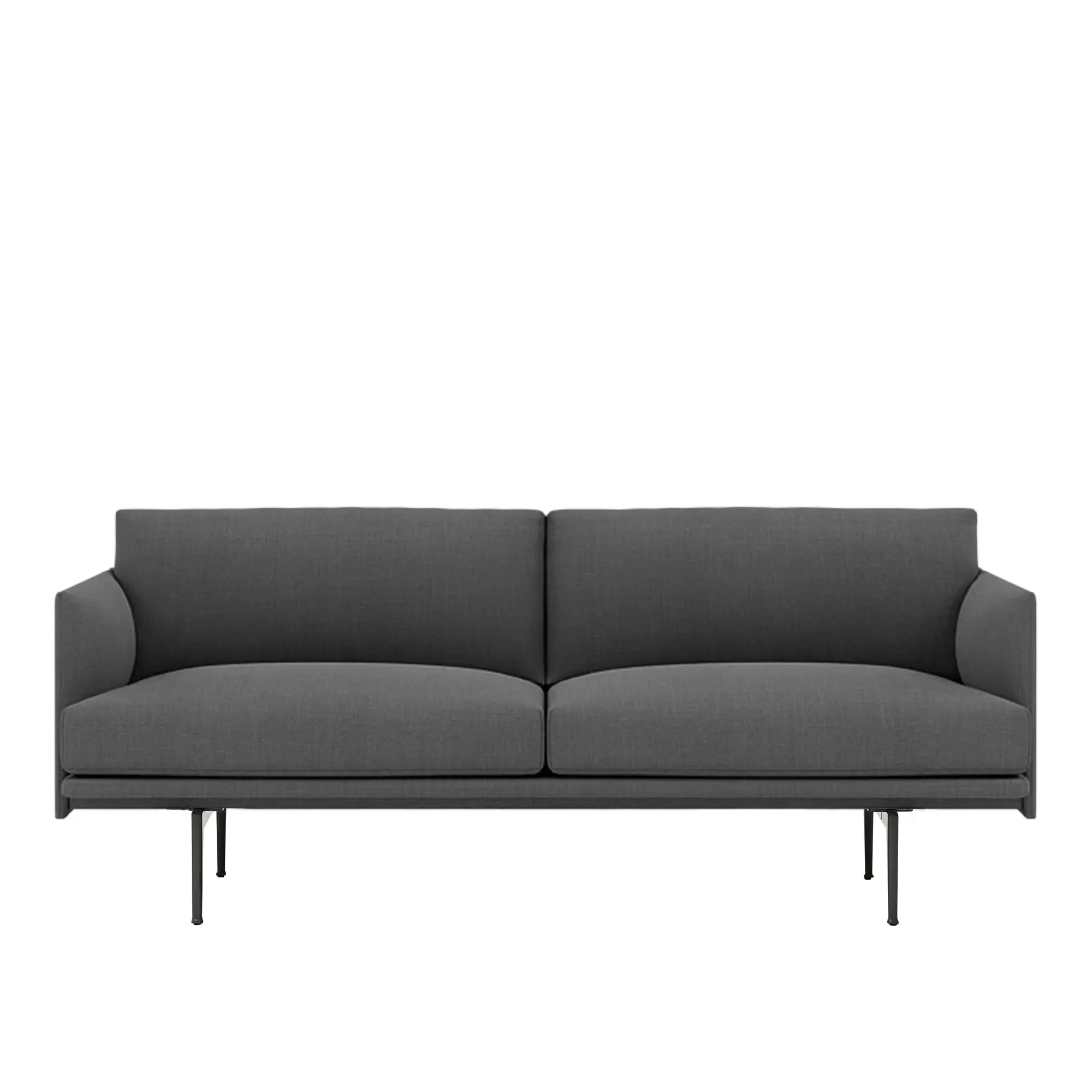 Outline 2-seters sofa svart understell