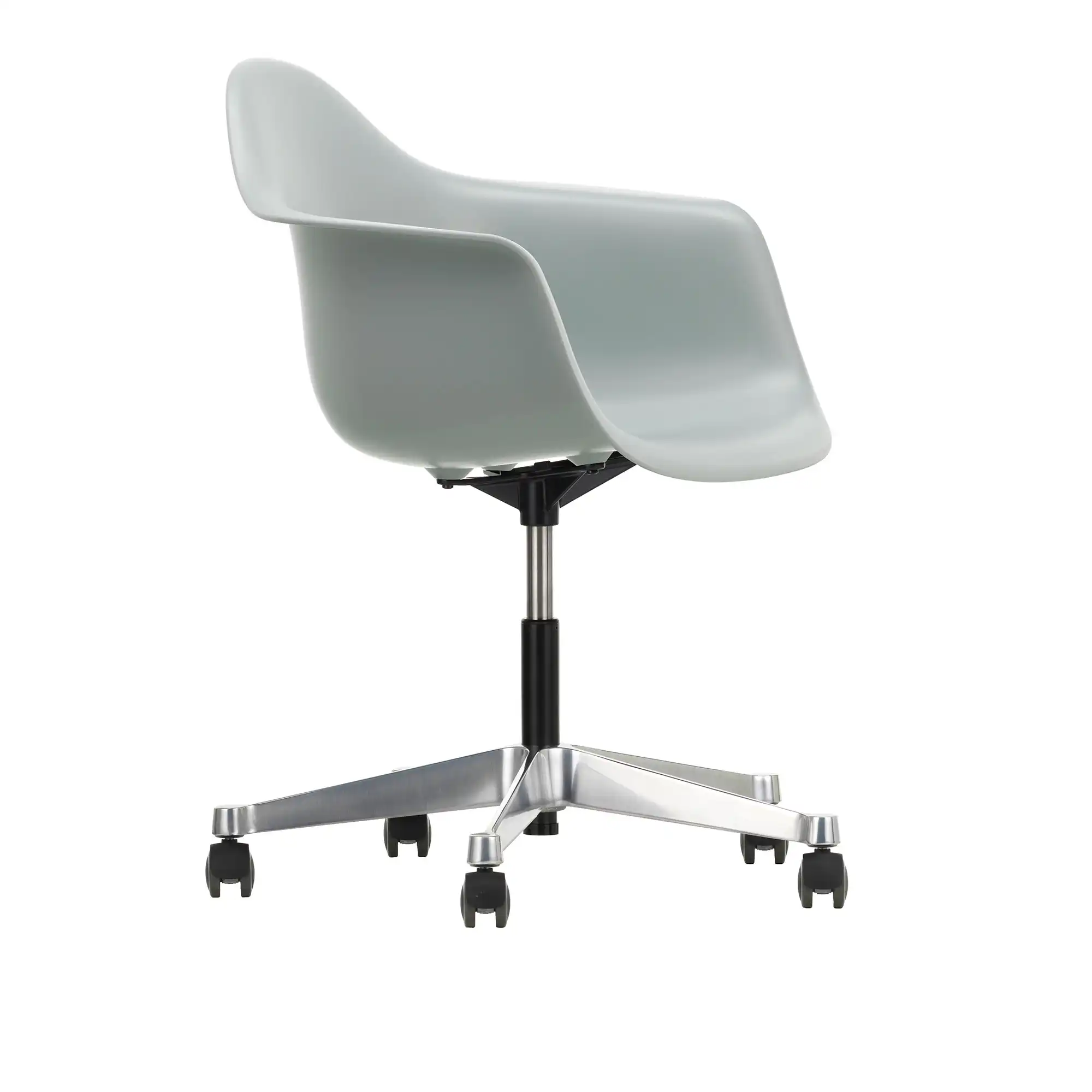 Eames Plastic Armchair PACC - 24 Light Grey - Castors Soft