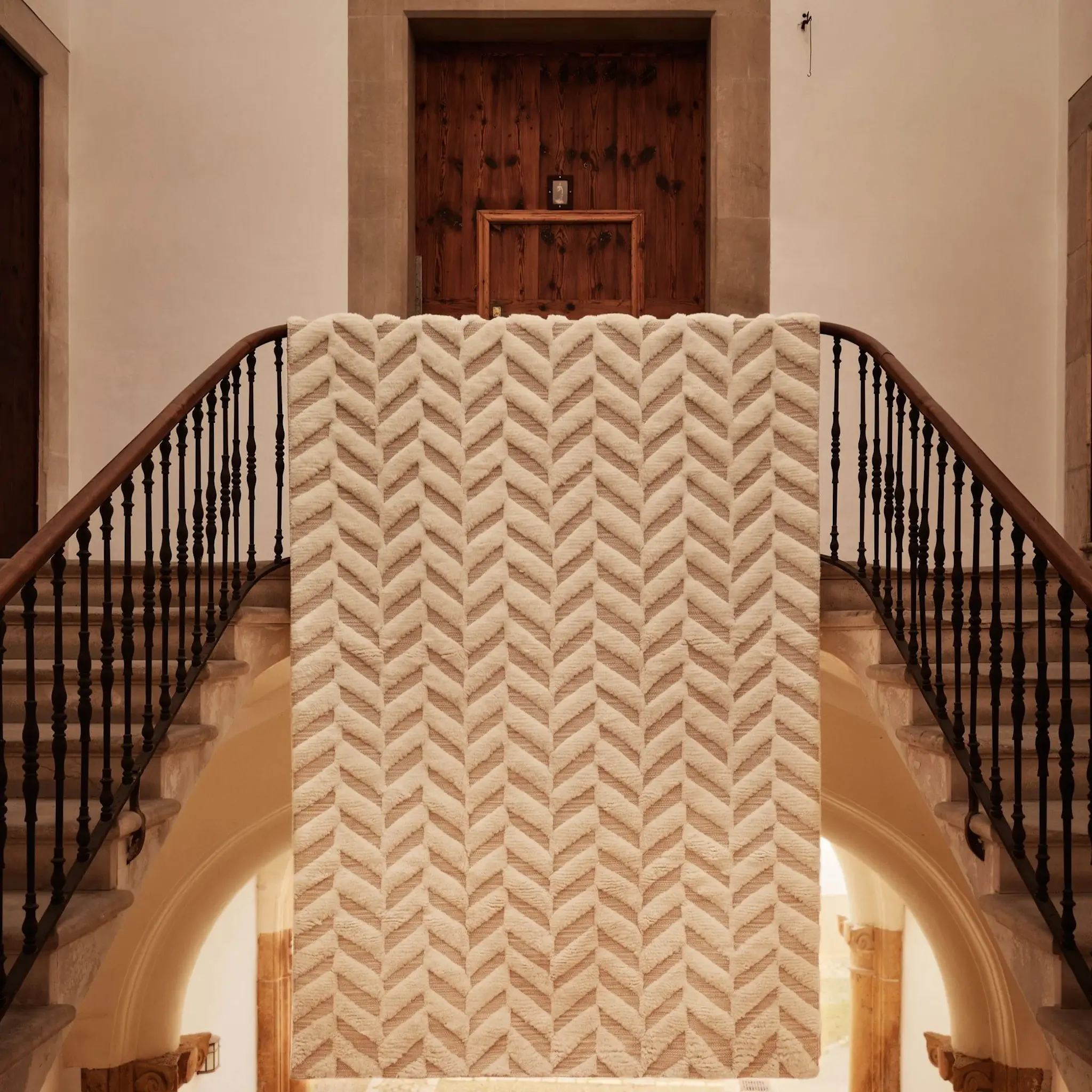Herringbone White ullteppe