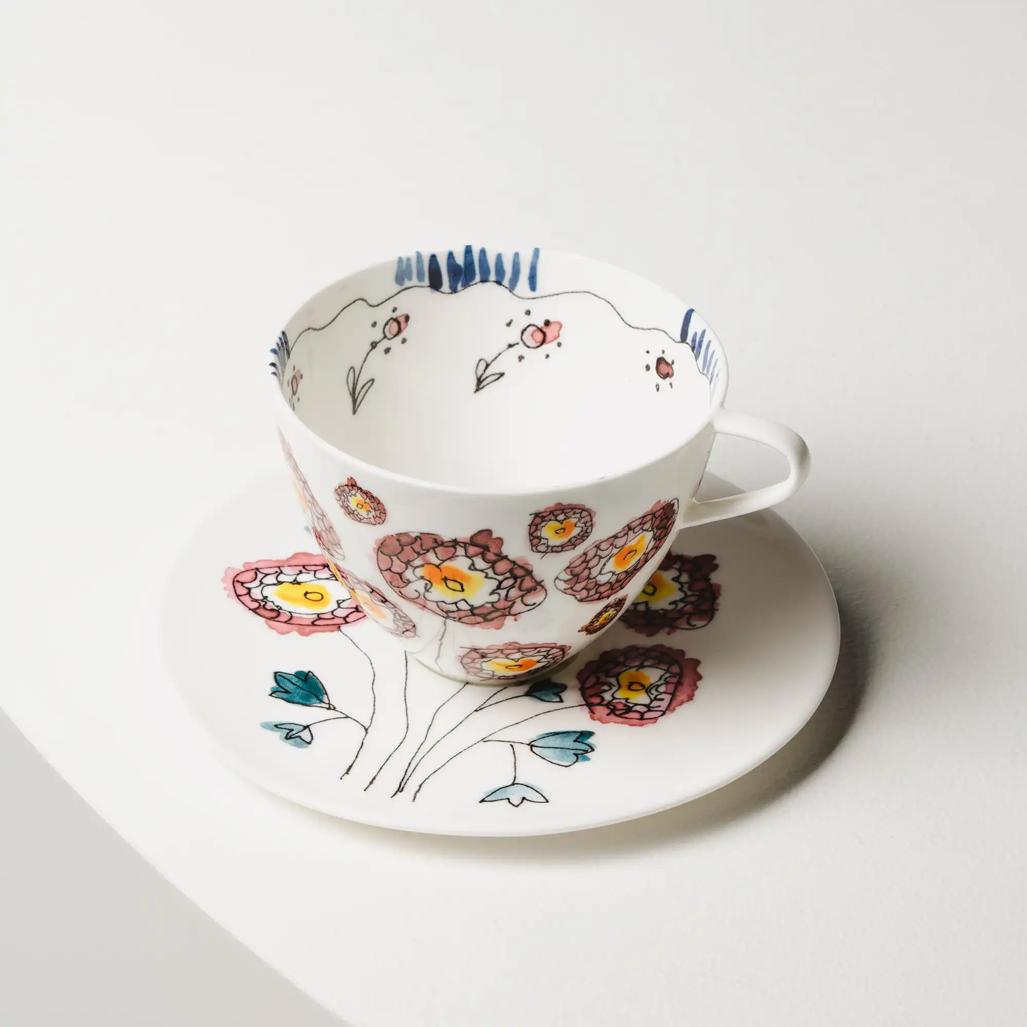 Cappuccino Cup & Saucer Anemone Milk