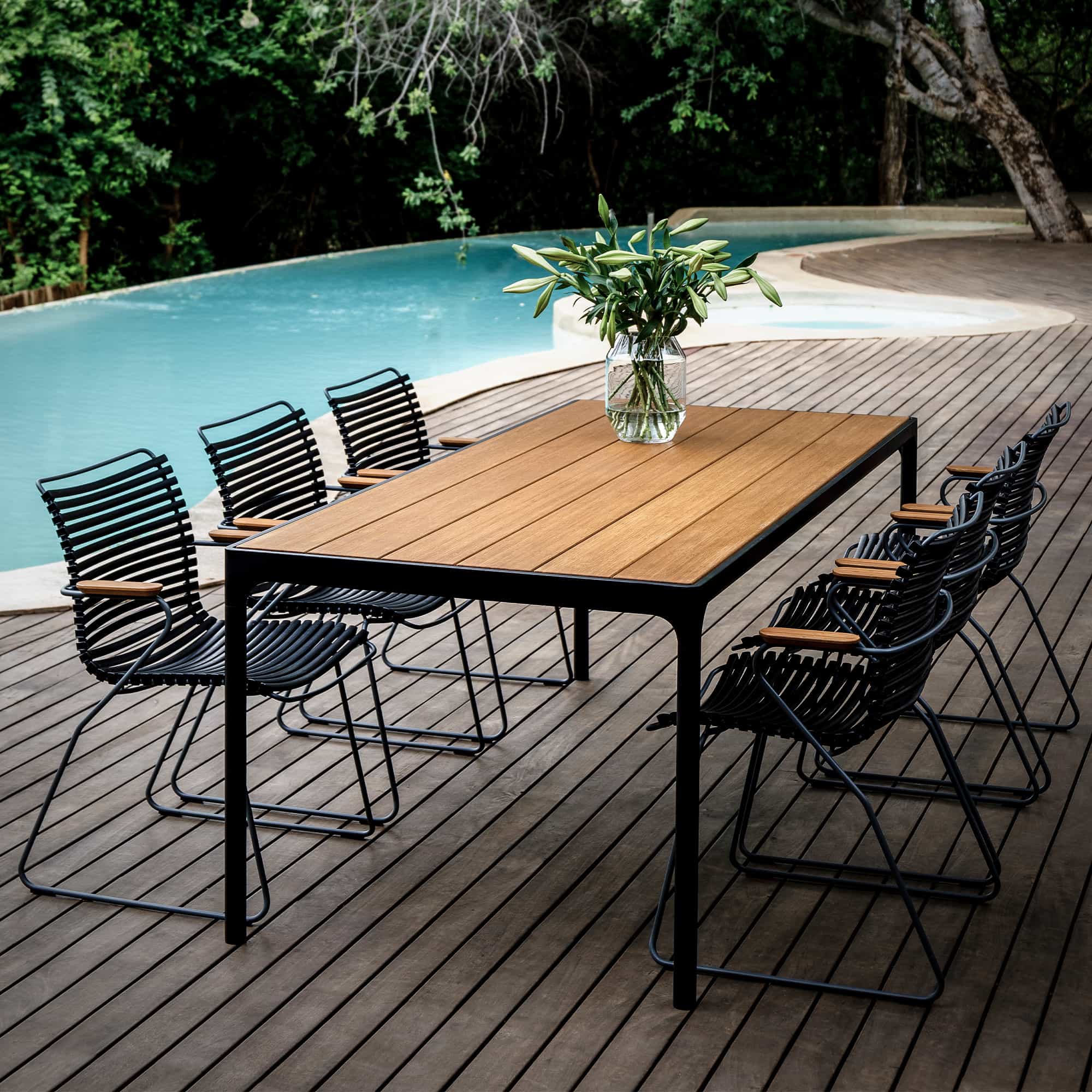 FOUR Table - Bamboo/Black