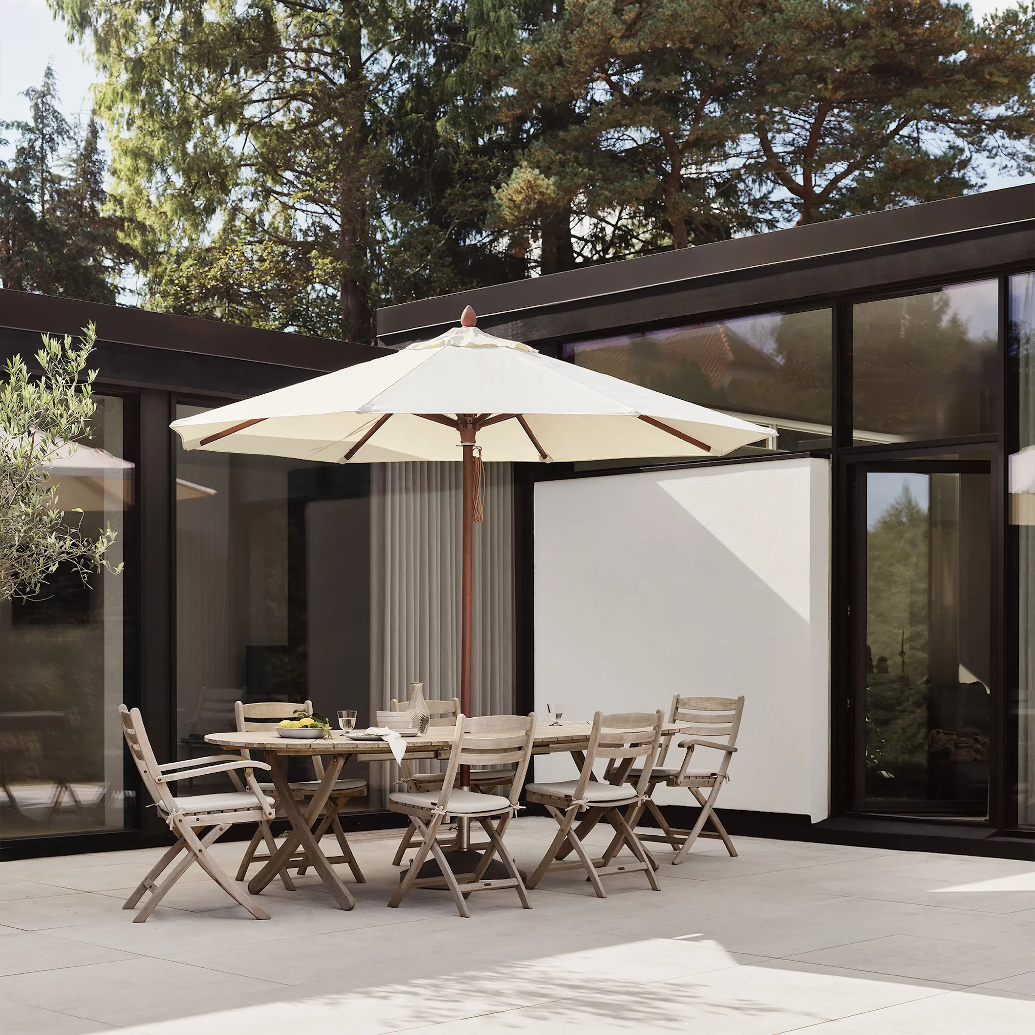 Messina parasoll Ø300 cm off-white
