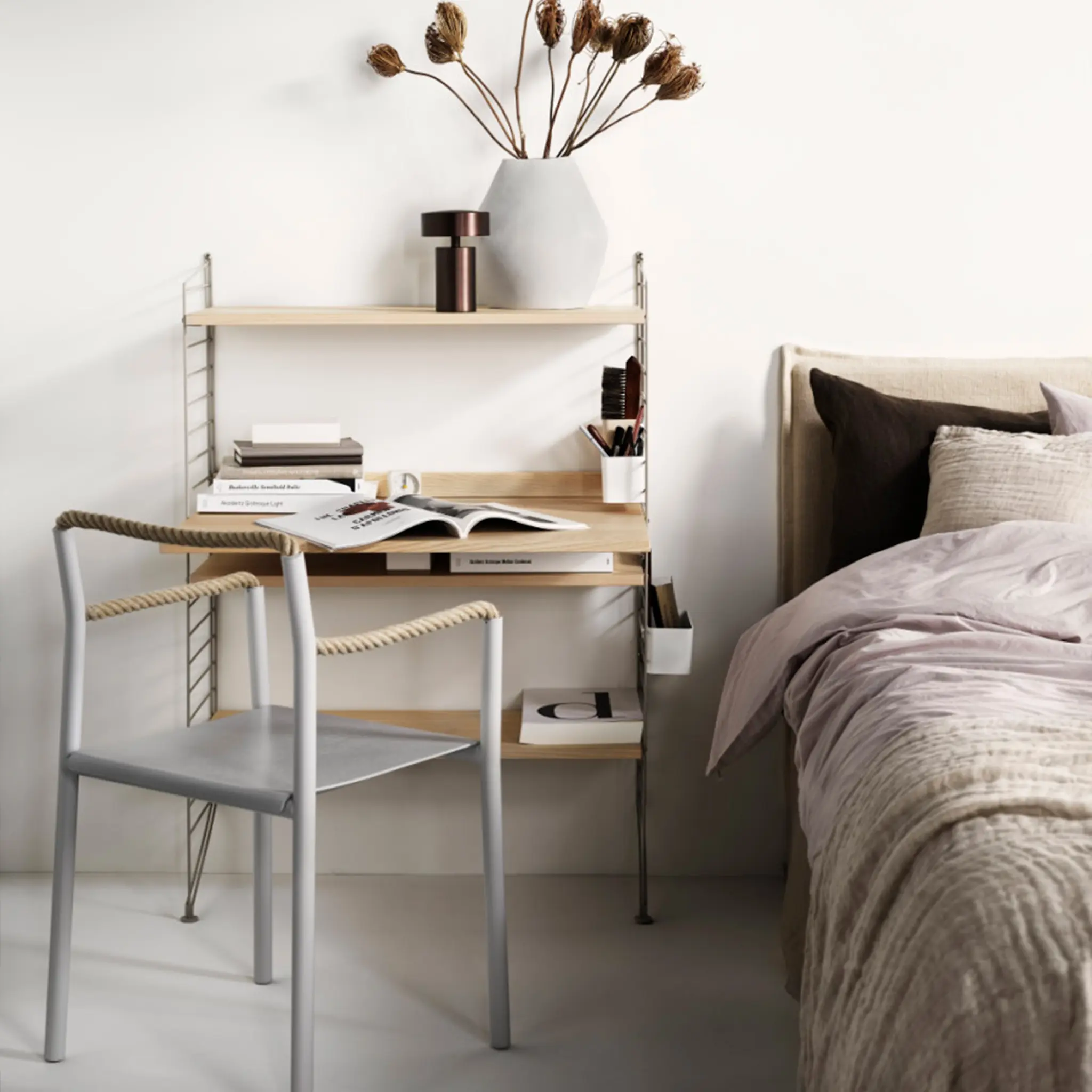 Kontor hyllesystem H ask/beige