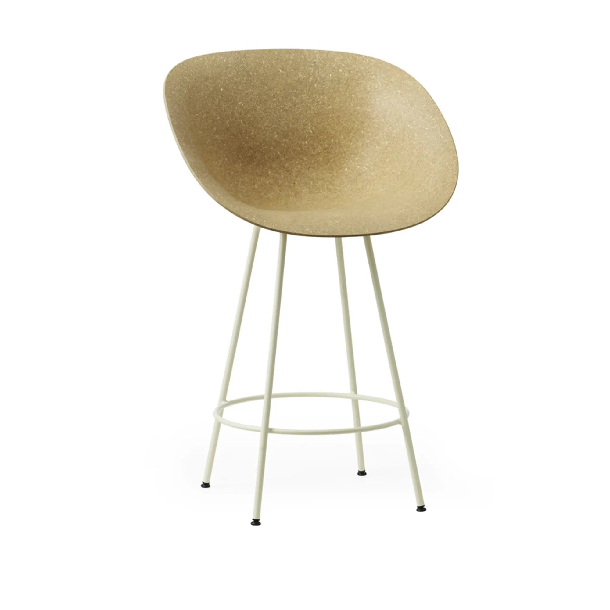 Mat Bar Armchair 65 cm Cream Steel