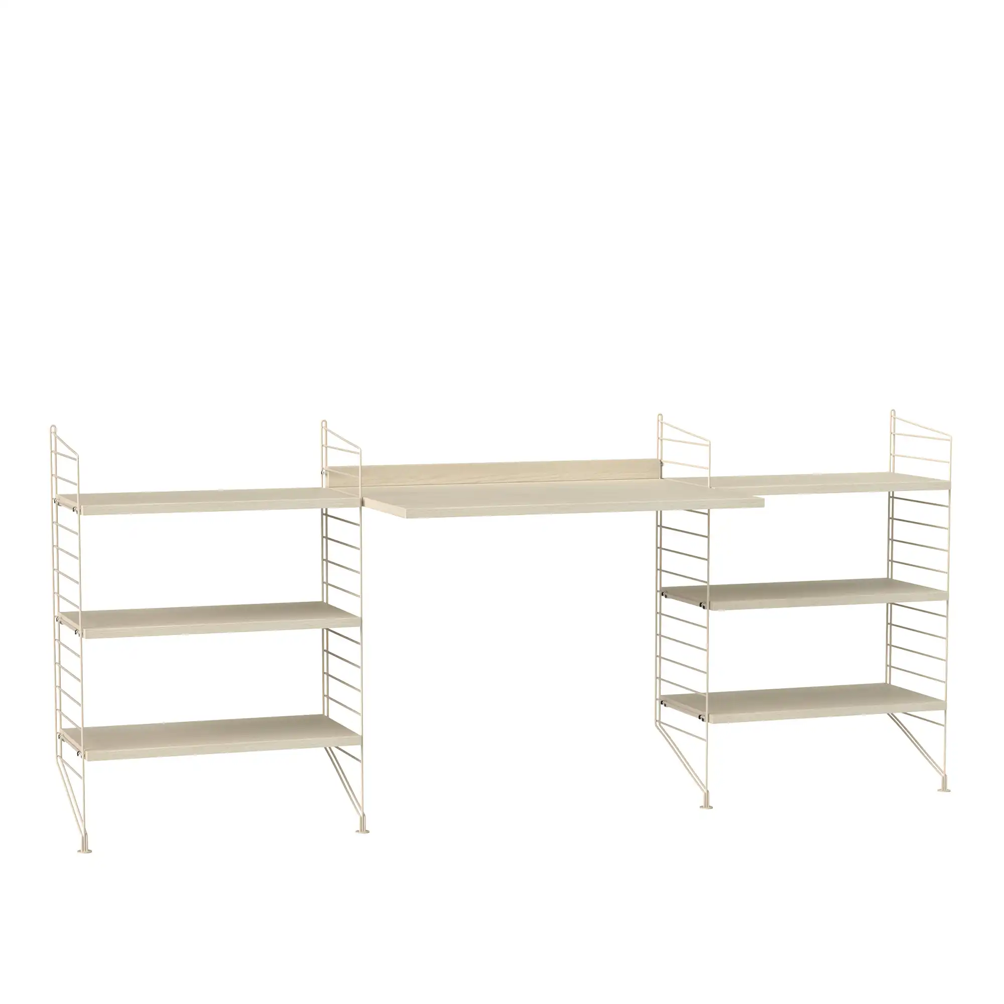 Kontor hyllesystem D ask/beige
