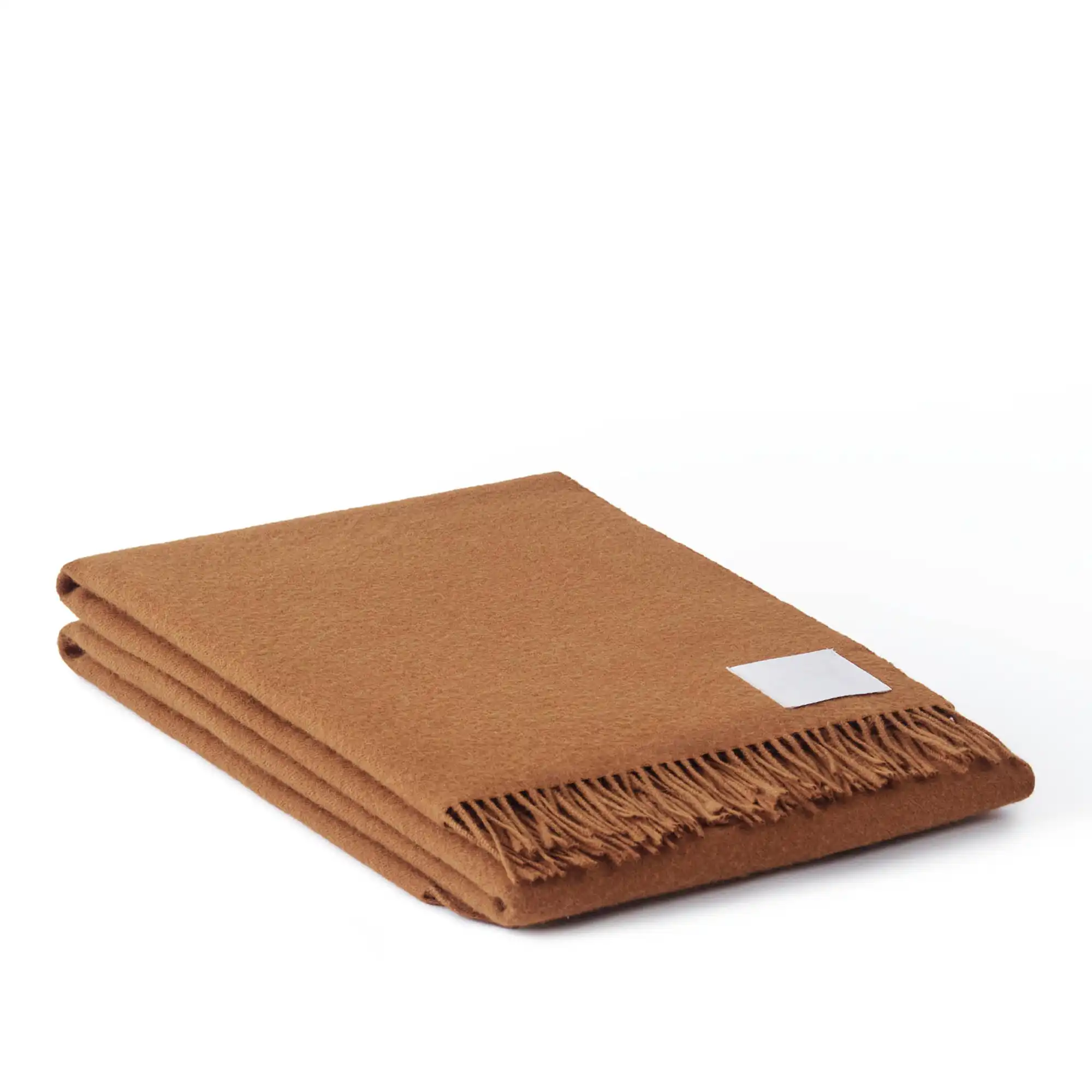 Baby Alpaca Throw Caramel Brown