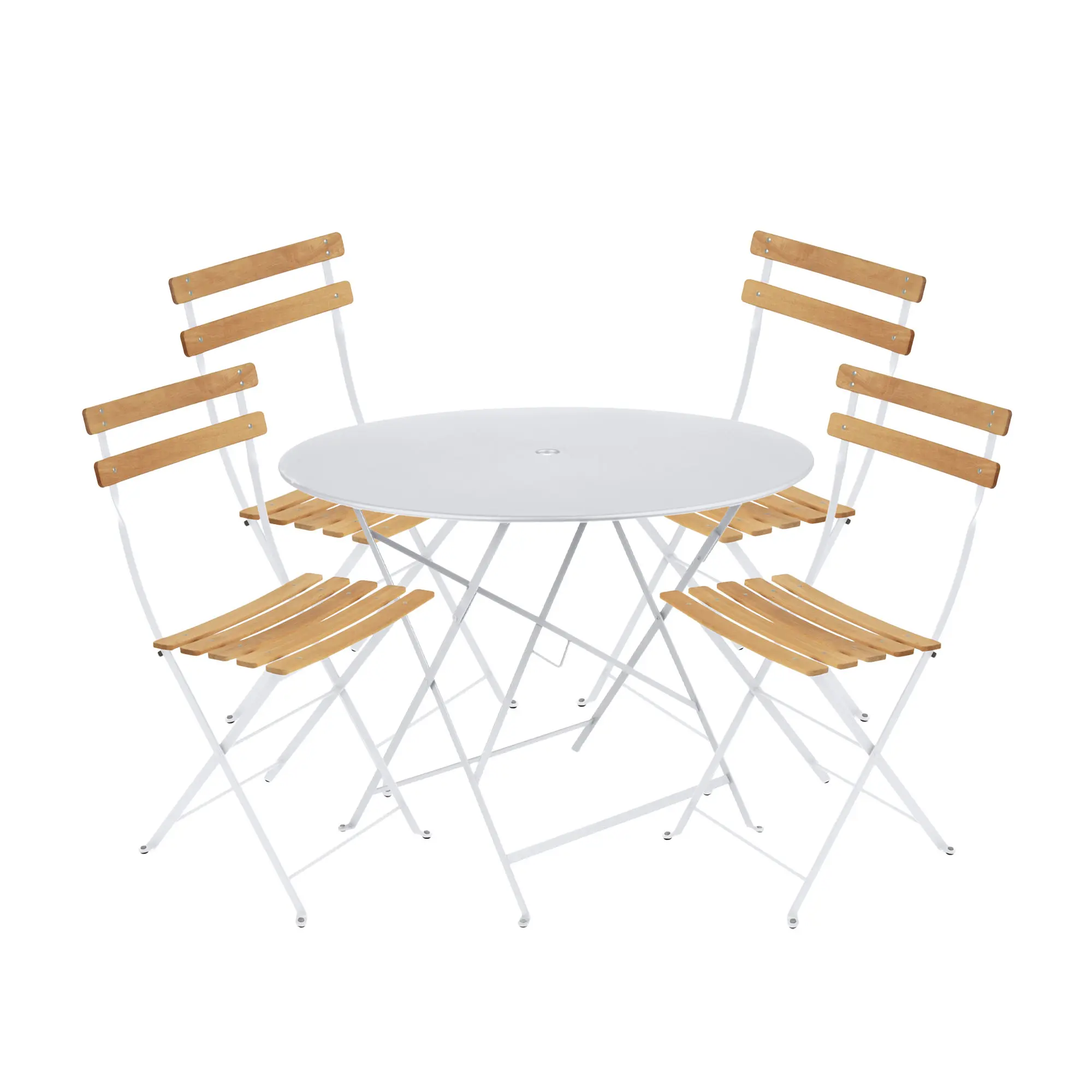 Bistro spisegruppe Ø96cm & 4 tre stoler