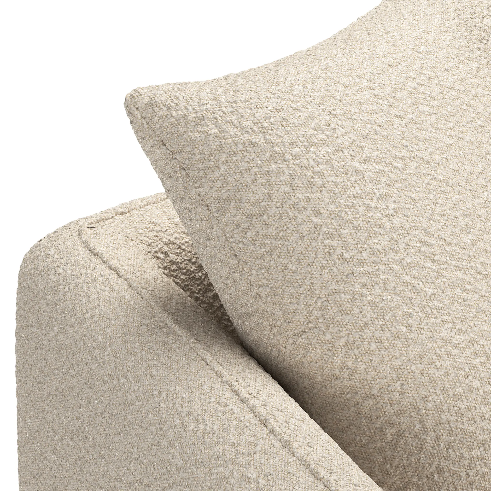 Pavarotti 2,5-Seater Ascot White Fixed Upholstery