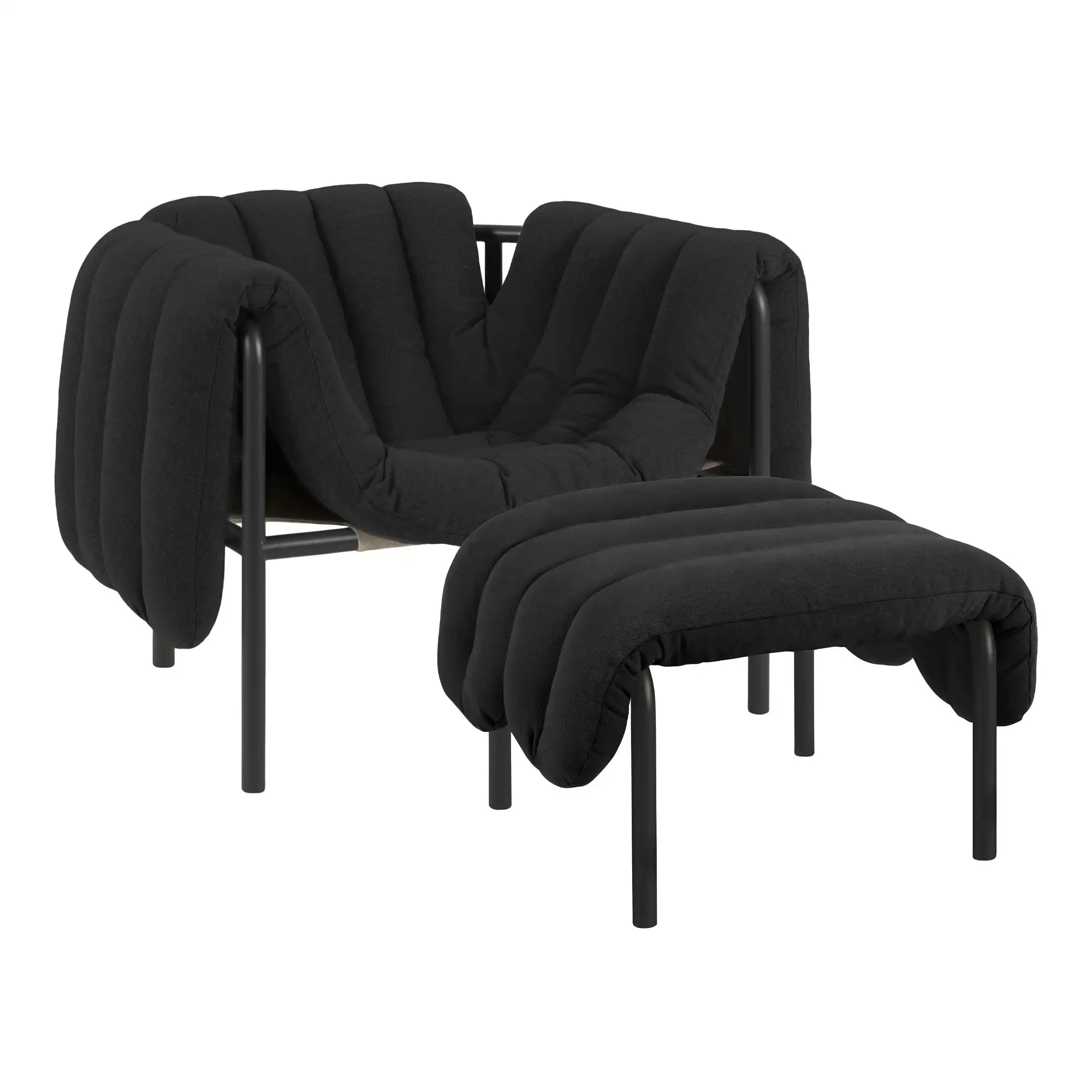 Puffy Lounge Chair + Ottoman