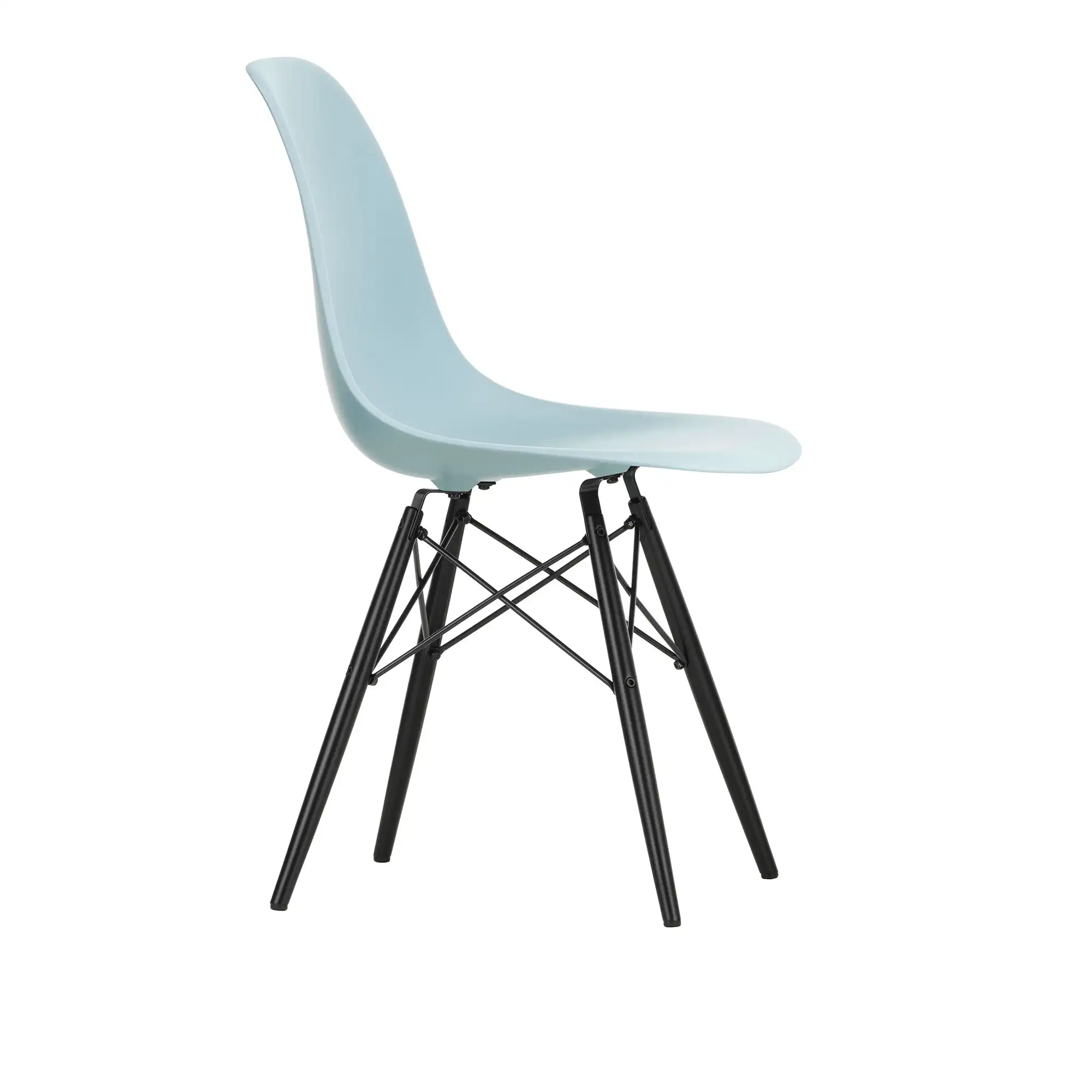 Eames Plastic Chair DSW - 23 Ice Grey - Black Maple