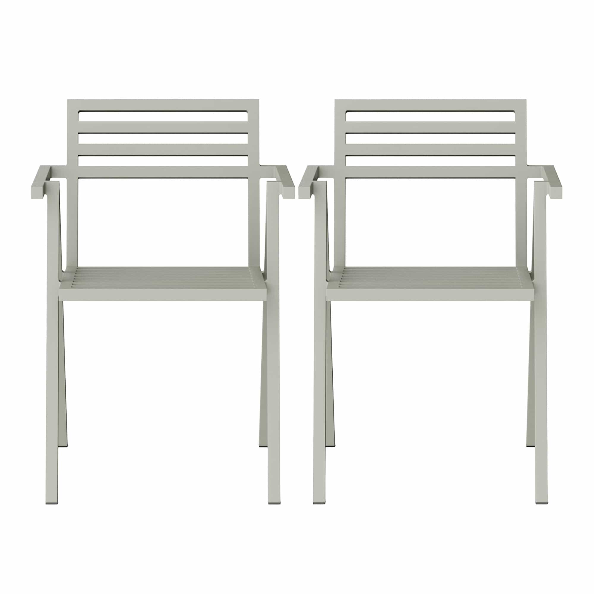 19 Outdoors Stacking Arm Chair Set of 2