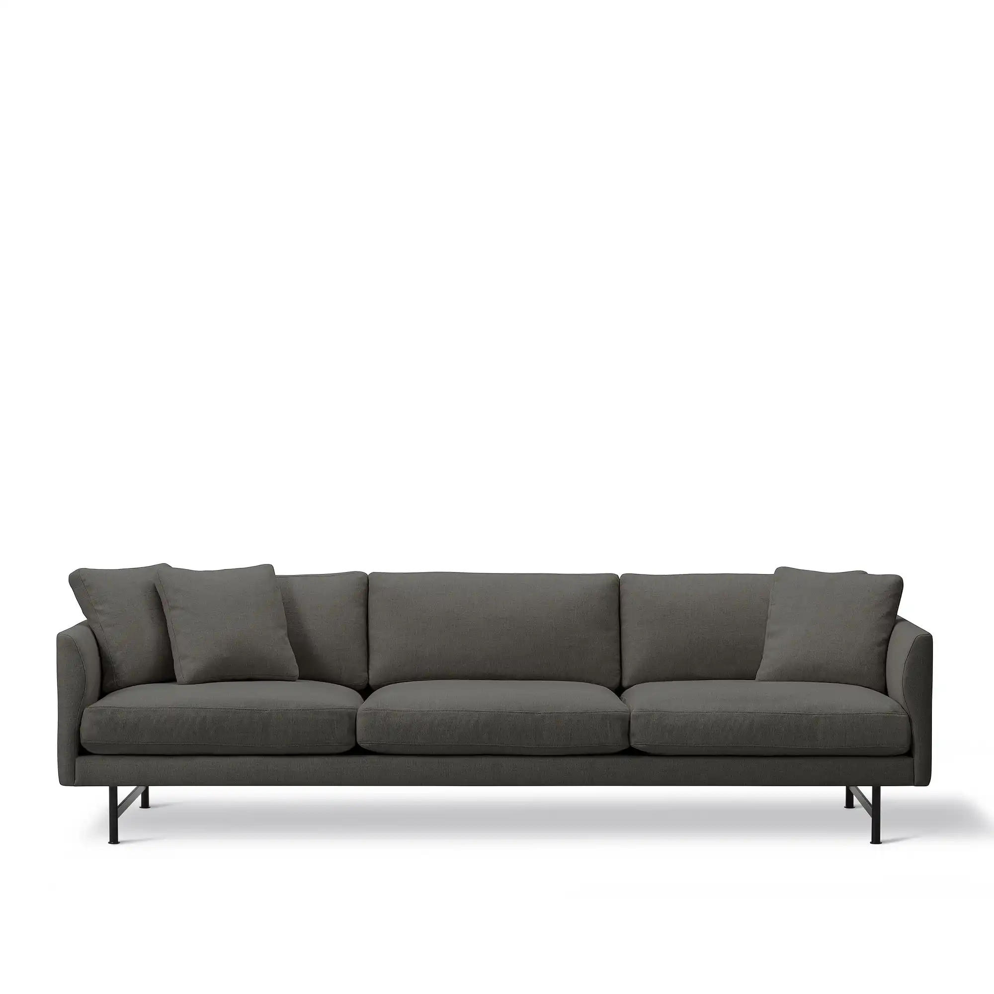 Calmo 3-seters sofa svart metall