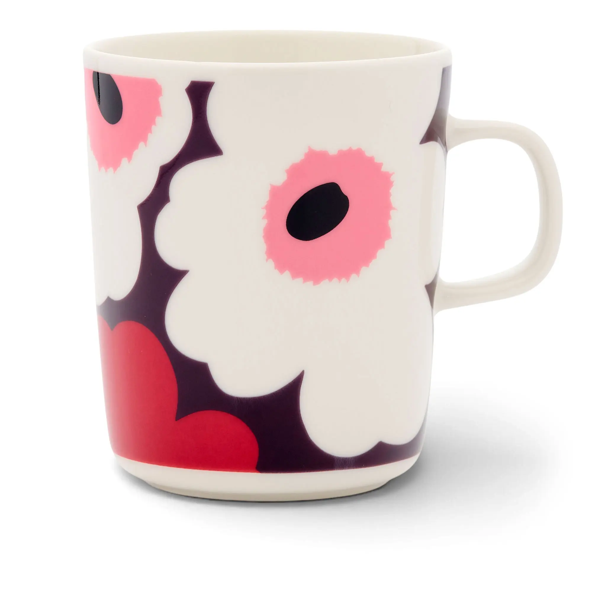 Unikko krus 25 cl hvit/plomme/tranebær/rosa