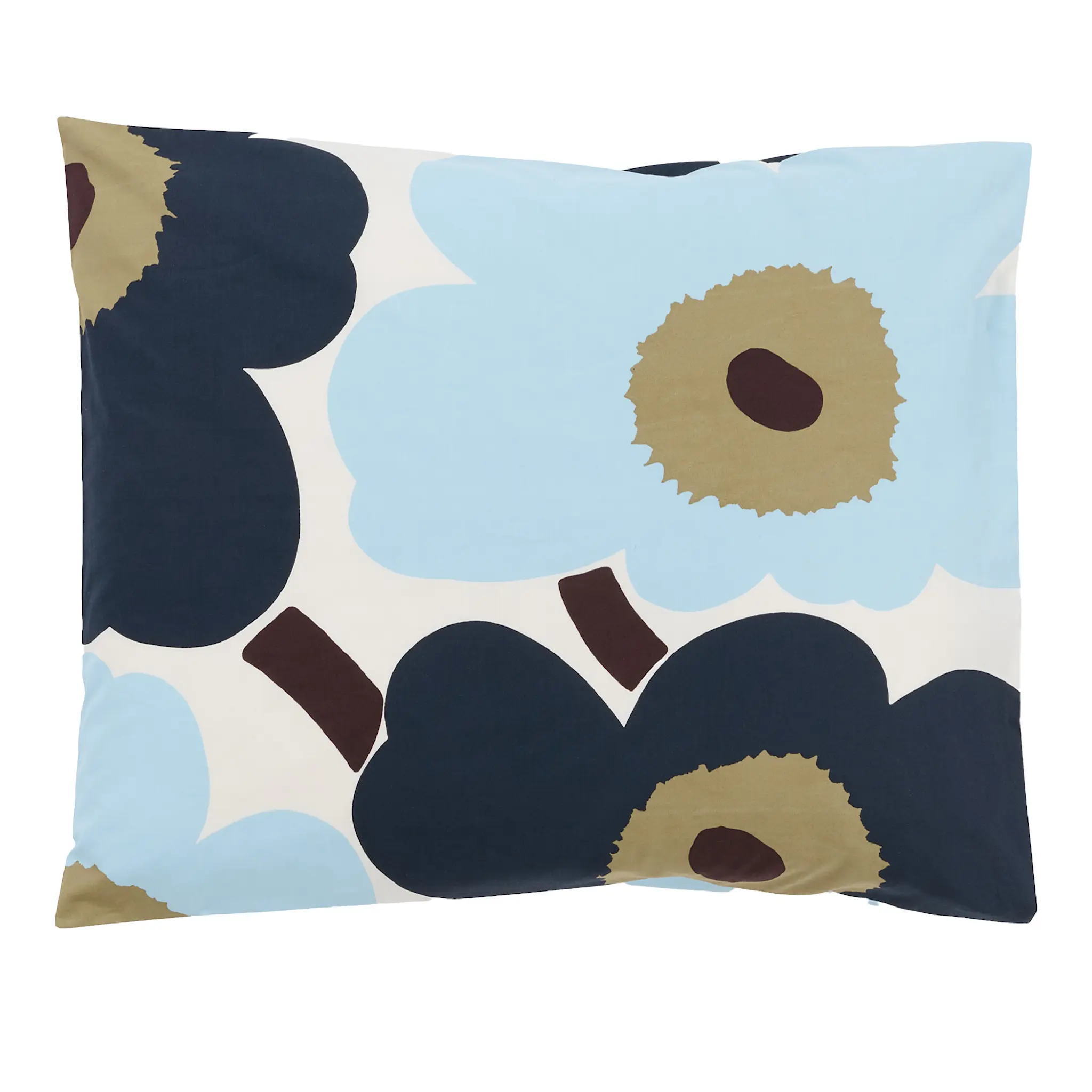 Unikko Off White Blueberry C. Blue putetrekk 50 x 60 cm
