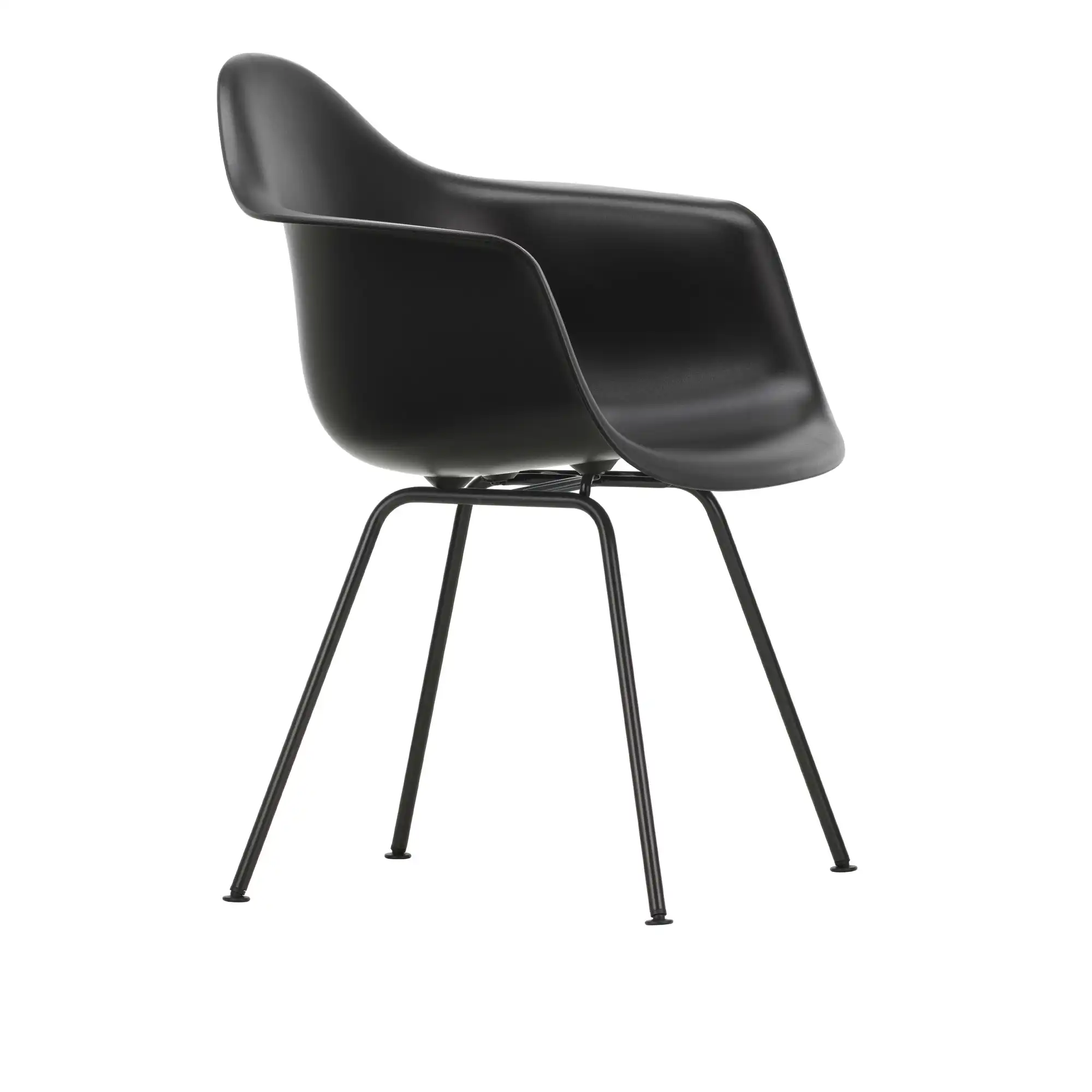 Eames Plastic Armchair DAX - 12 Deep Black - Basic Dark Base