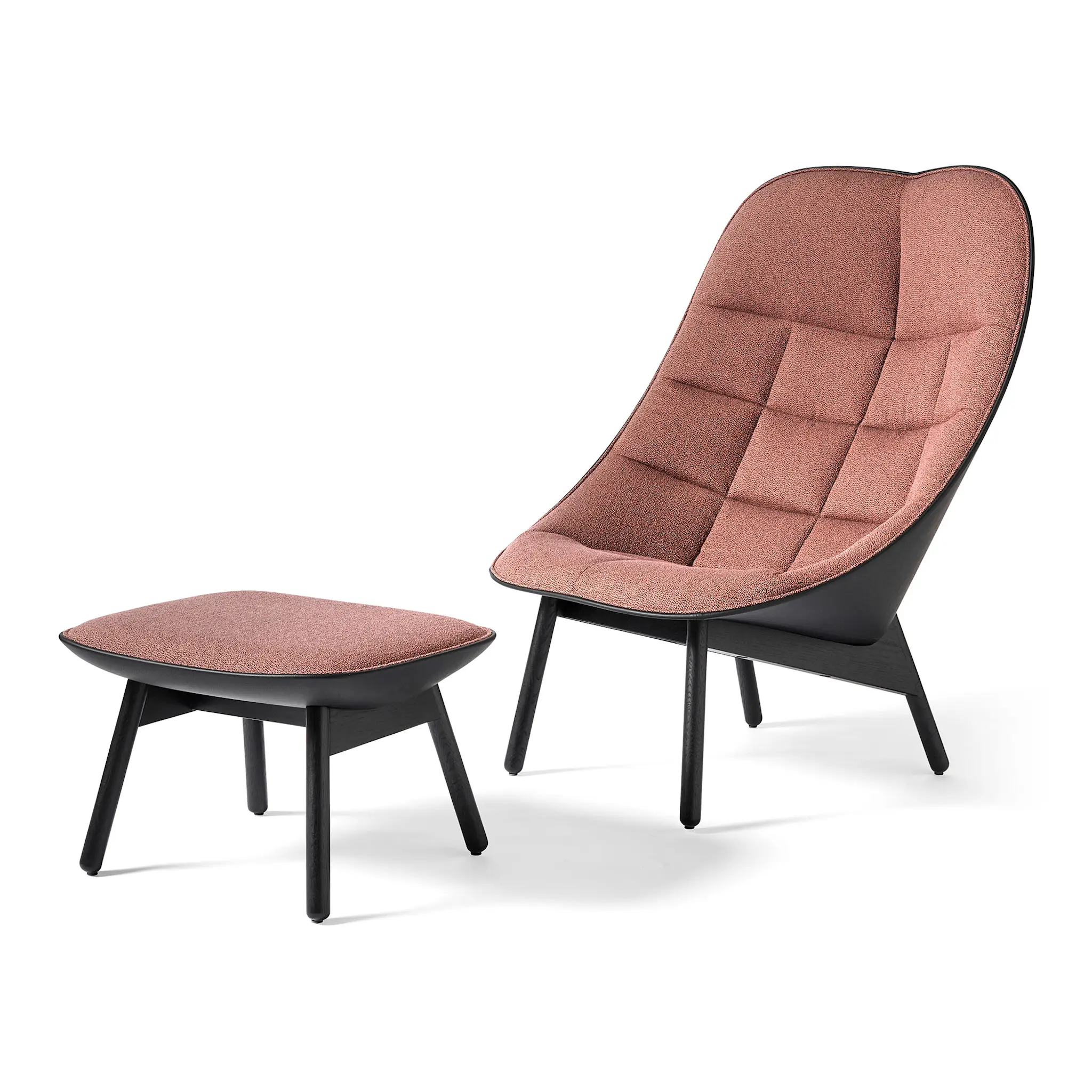 Uchiwa Ottoman Olavi by HAY 12/ Sierra Leather SI100/ Black Stained Oak