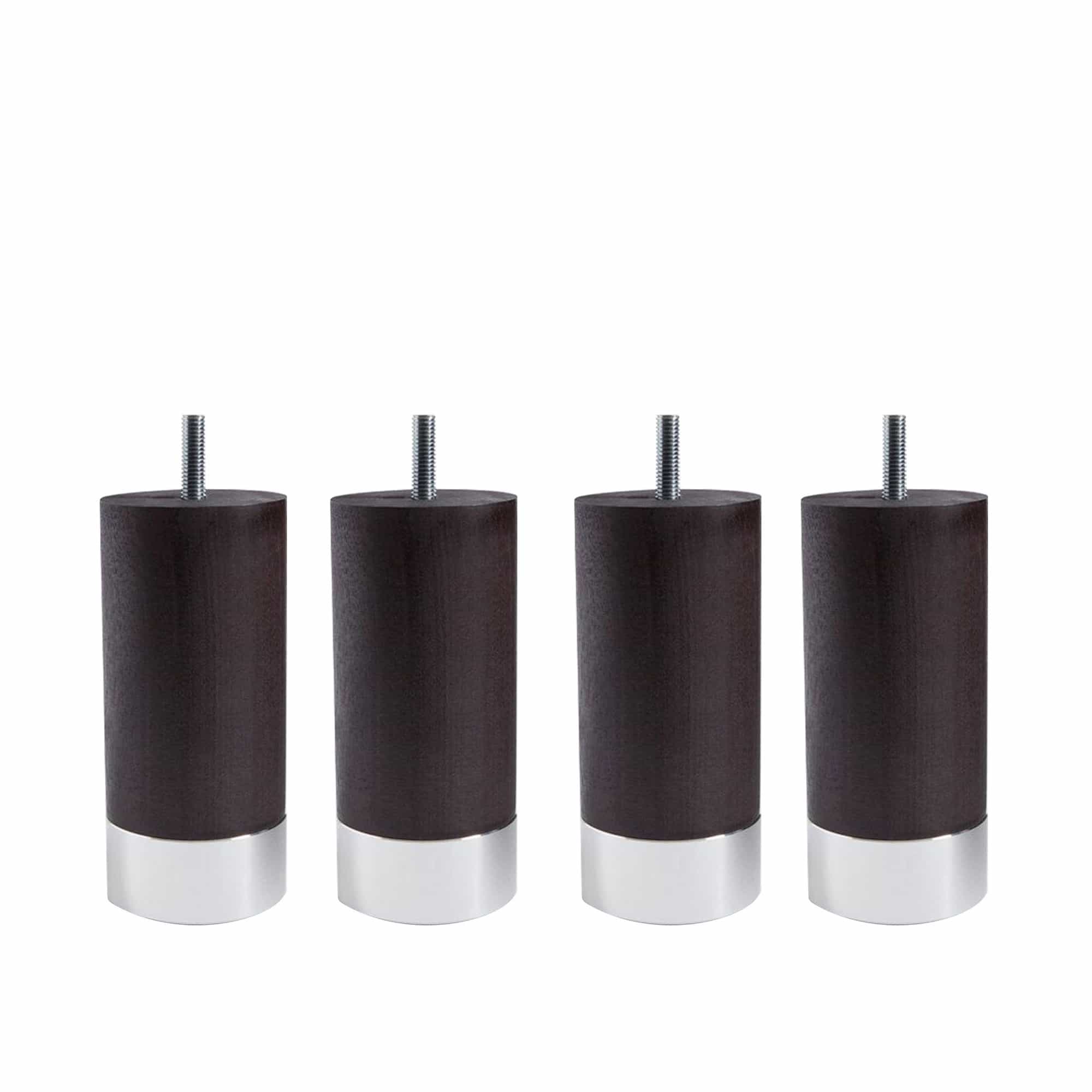Cylinder Sängben Wenge med Alu. 4-pack