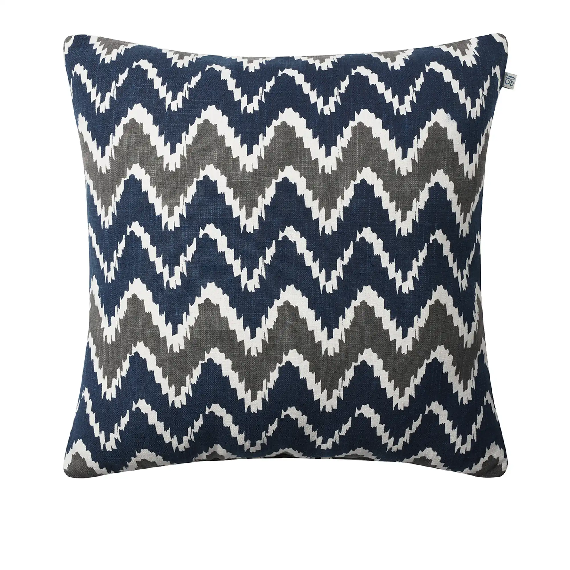 Ikat Bangalore Outdoor Cushion - Navy/Grey