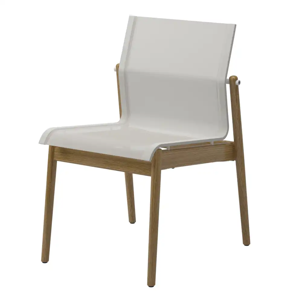 Sway Teak Stacking Chair Meteor/Grey