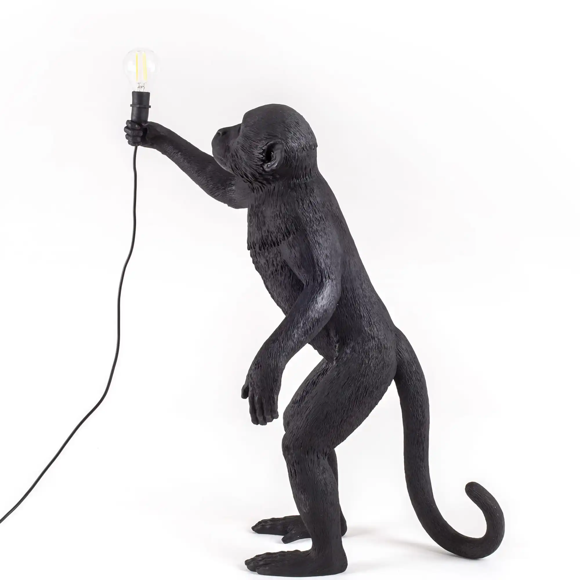 Monkey Lamp Outdoor Standing Black