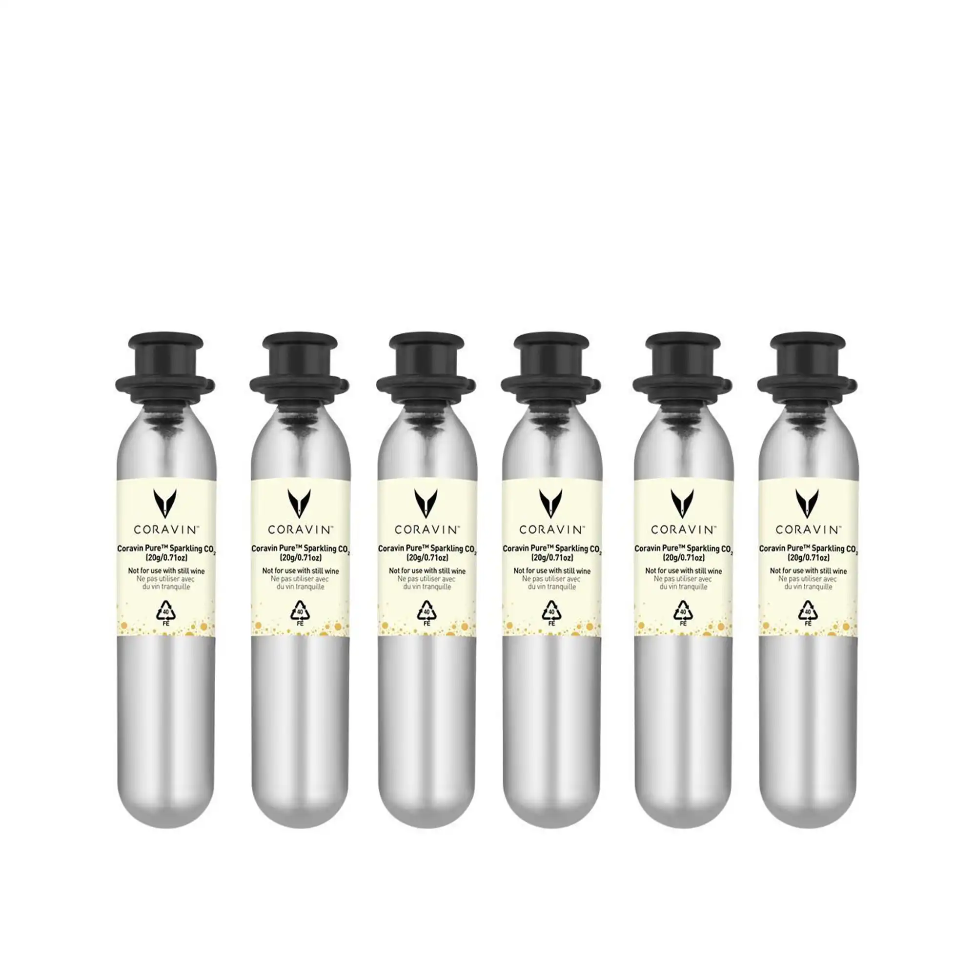 Coravin Pure Sparkling CO2 Capsules 6-Pack