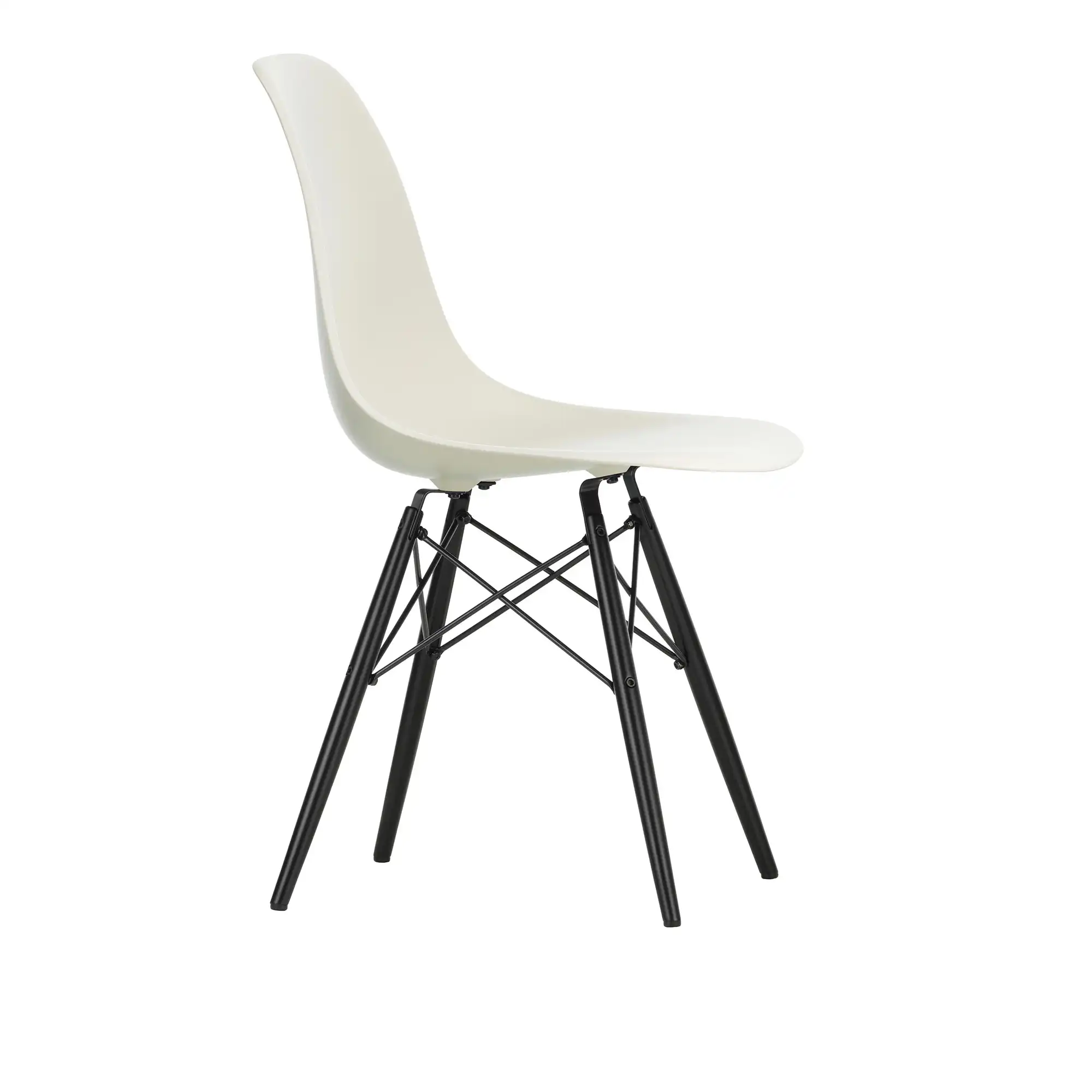 Eames Plastic Chair DSW - 11 Pebble/Black Maple