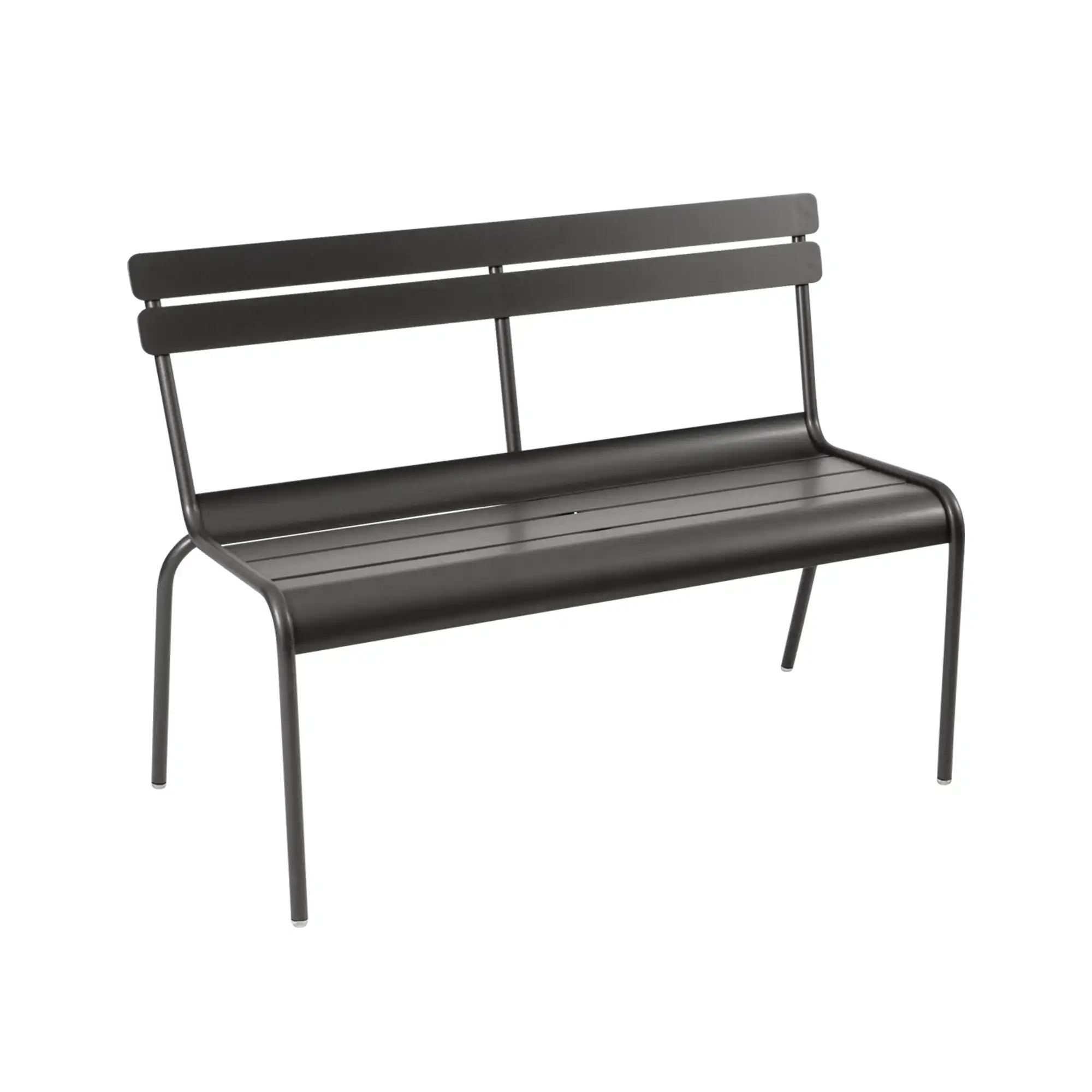 Luxembourg Bench with Backrest Liquorice 42