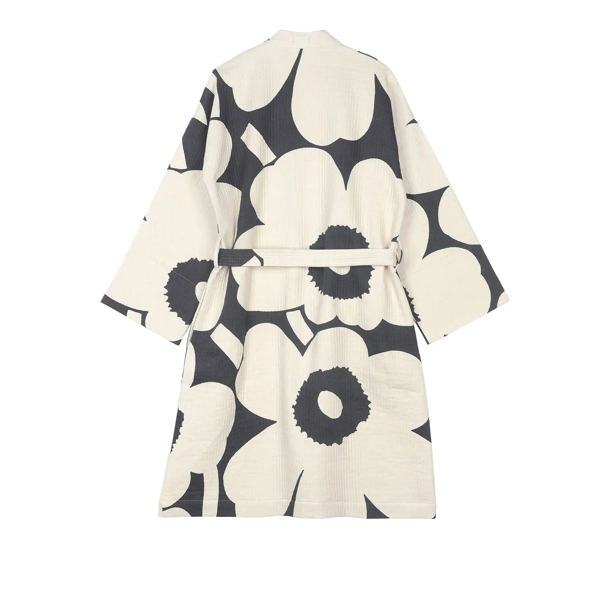 Unikko Bathrobe, Charcoal/Off White