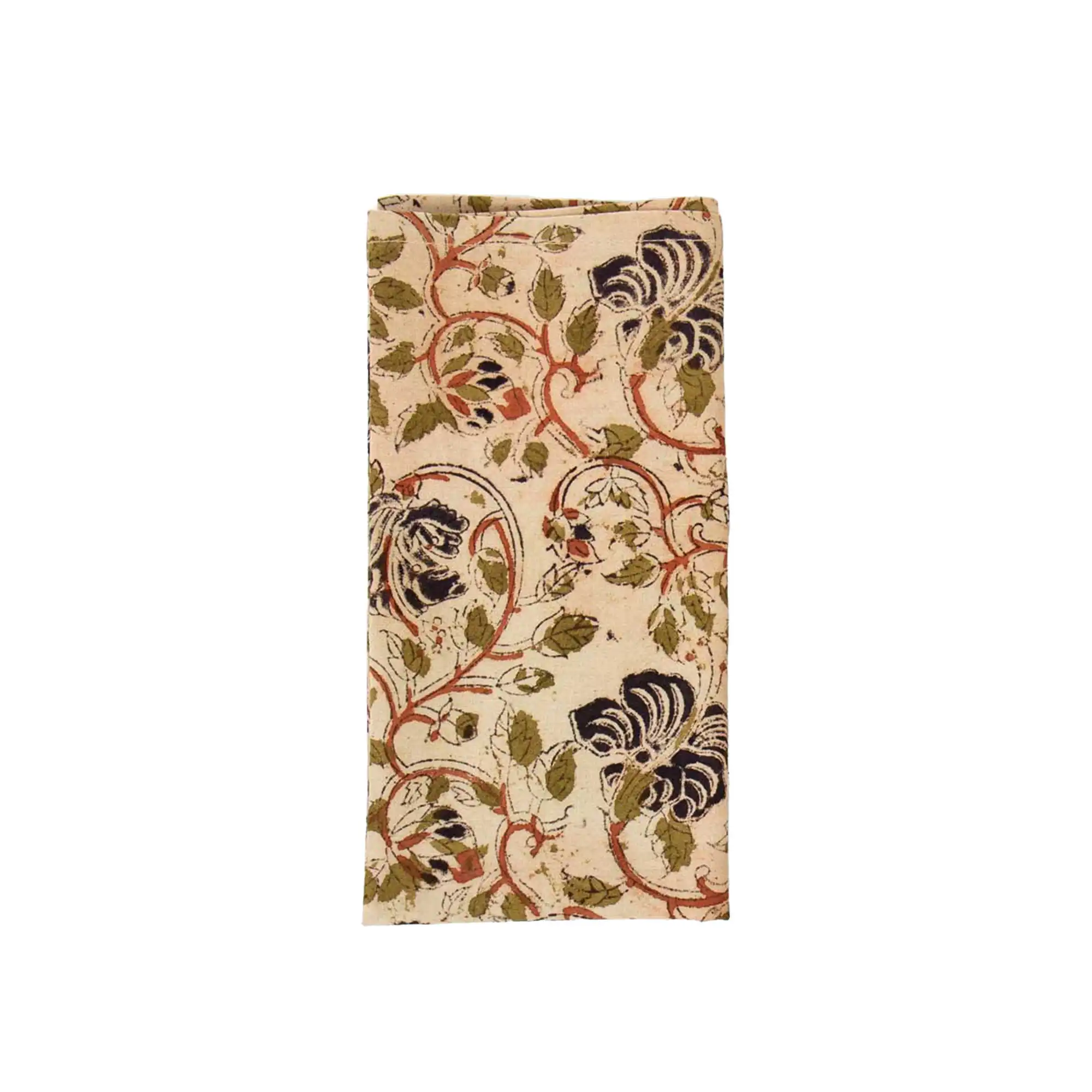 Black Poppy Serviett - Beige/Svart 2-pakning