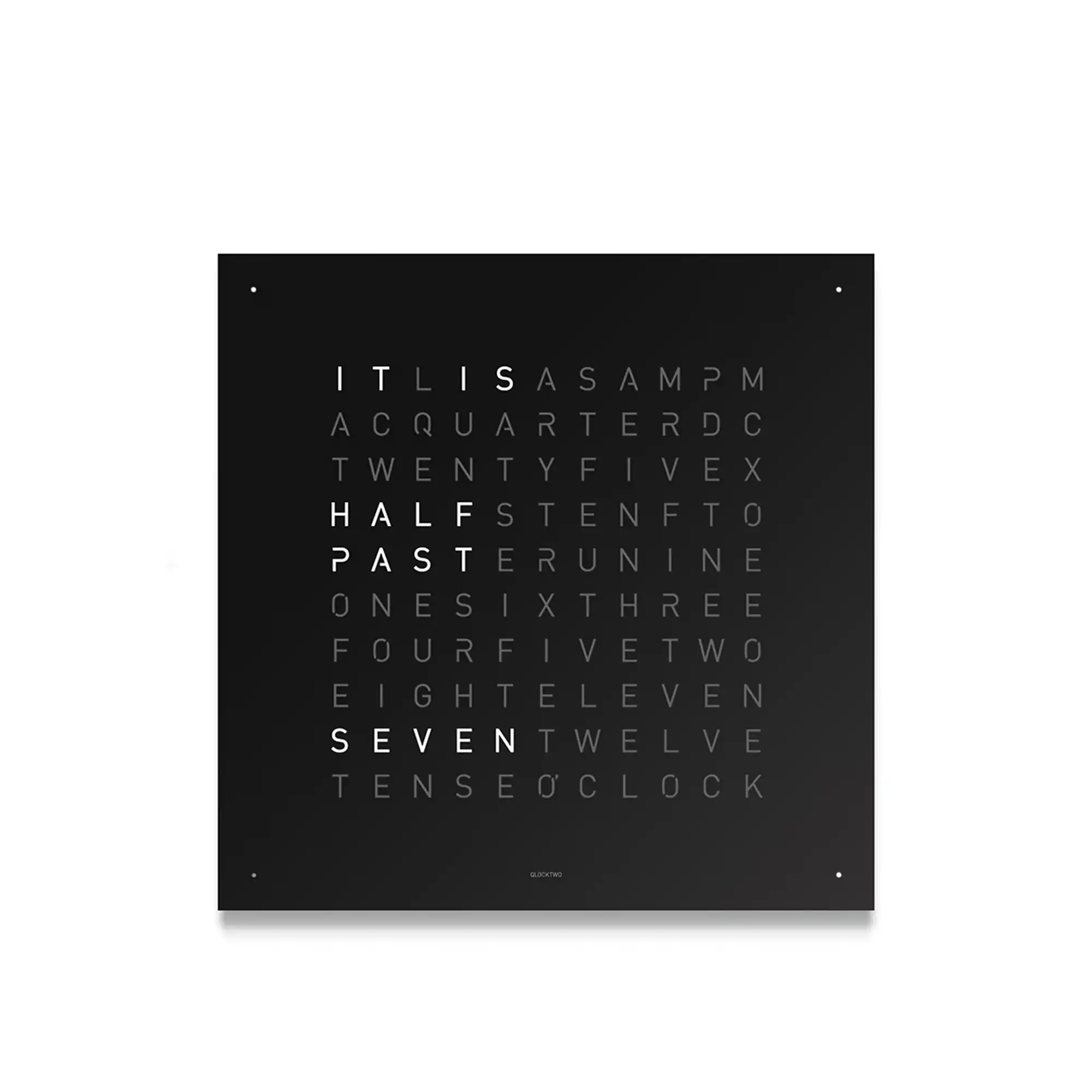 Qlocktwo Classic - Black Pepper