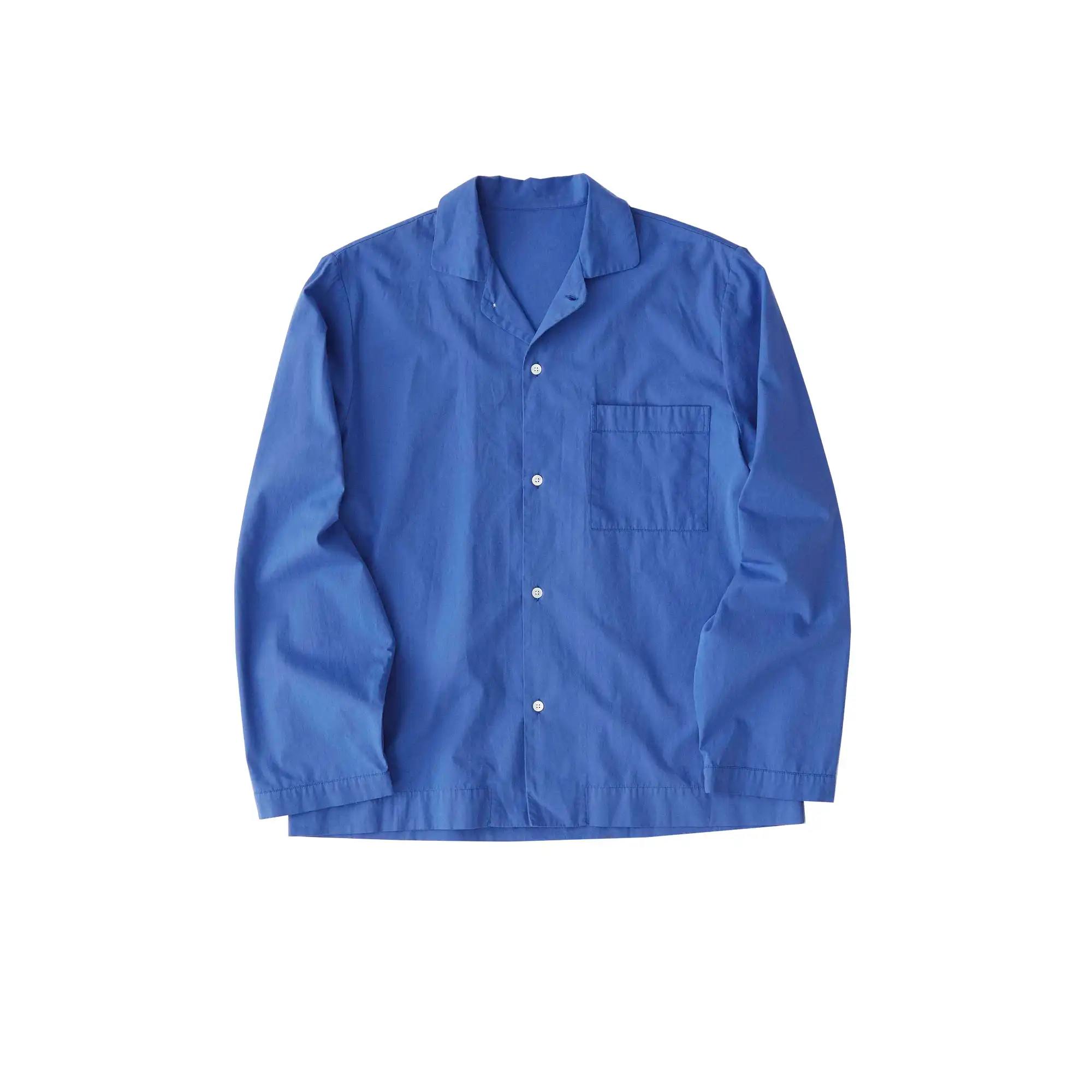 Poplin Sleepwear Shirt Royal Blue L