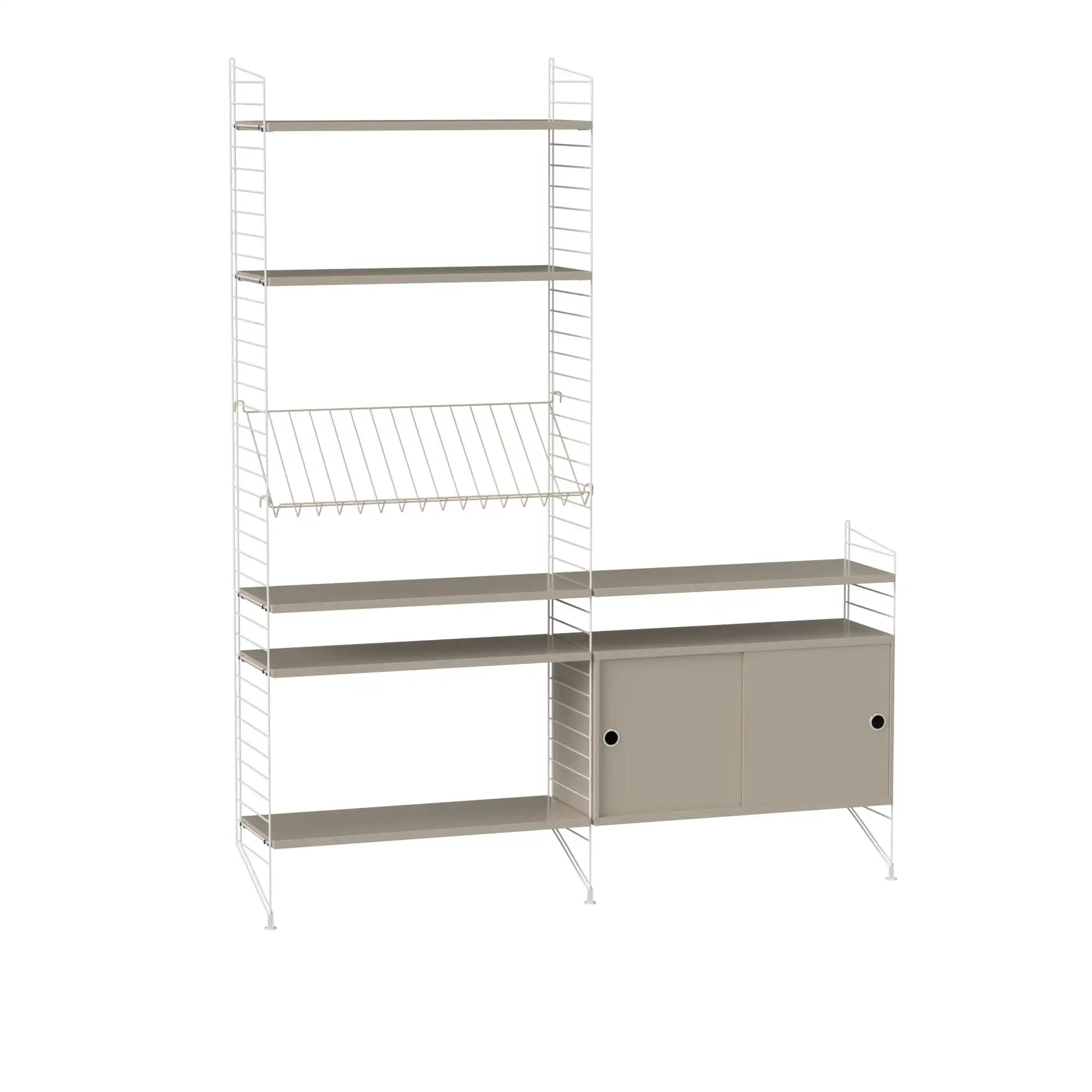 Stue hyllesystem K beige/hvit