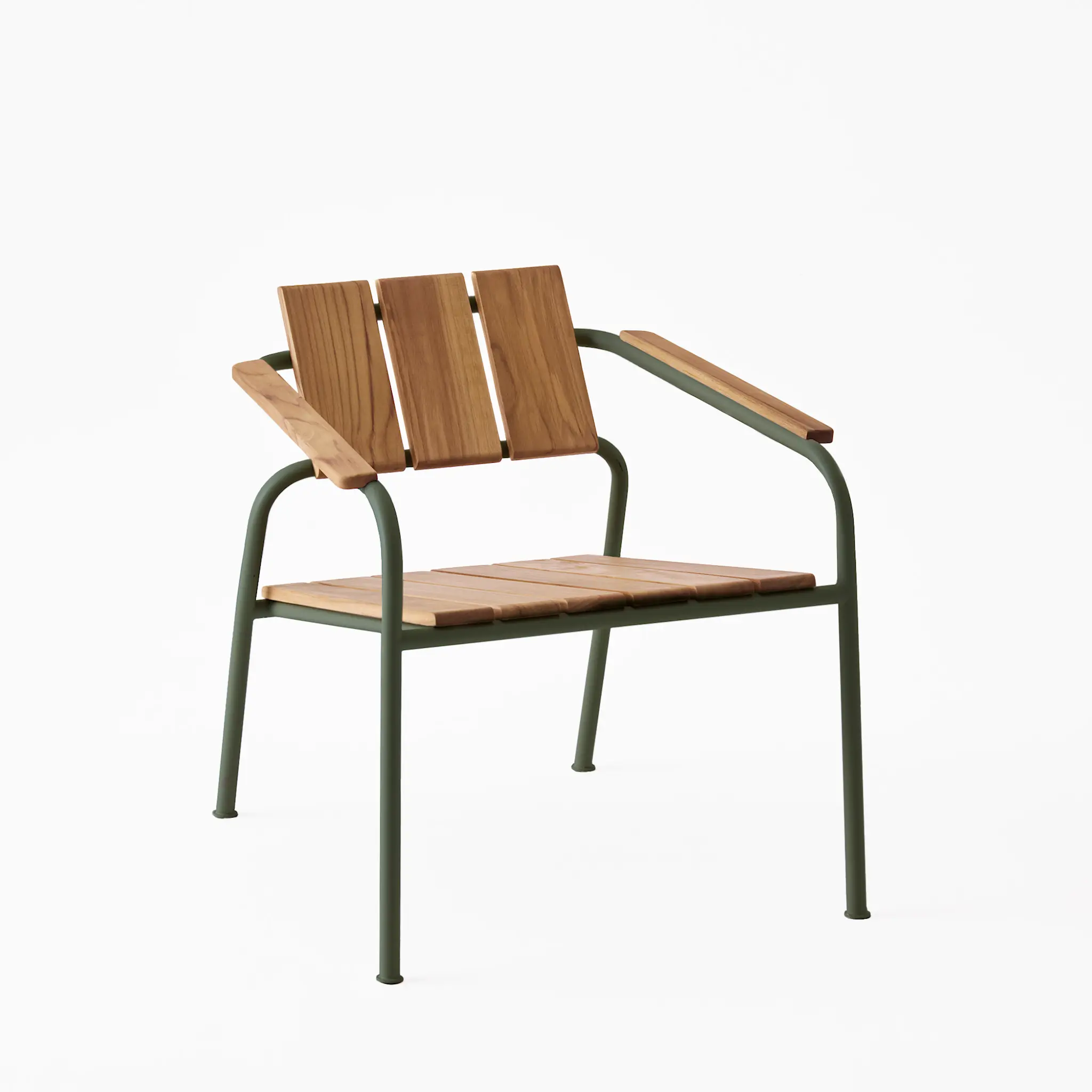 Kallio outdoor lounge chair & footrest green