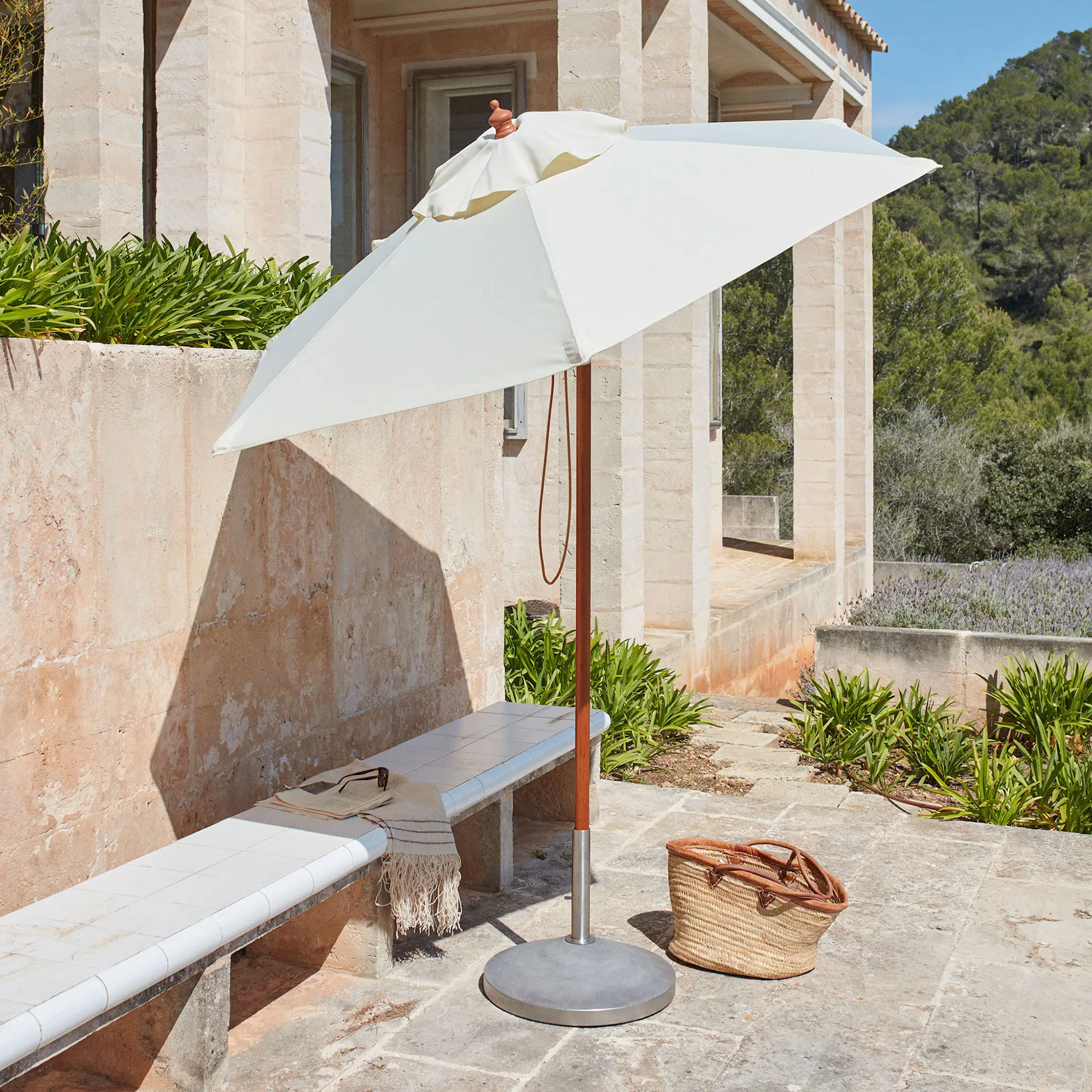 Messina parasoll Ø210 cm off-white
