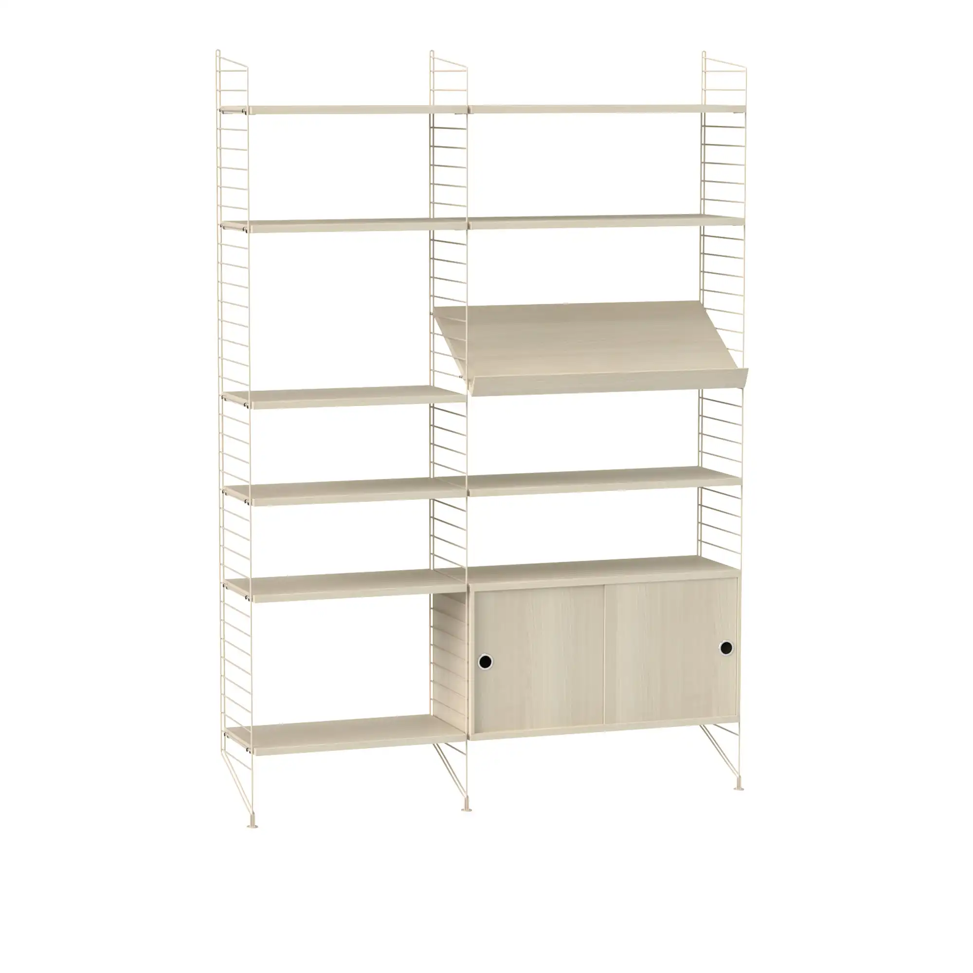 Stue hyllesystem H ask/beige